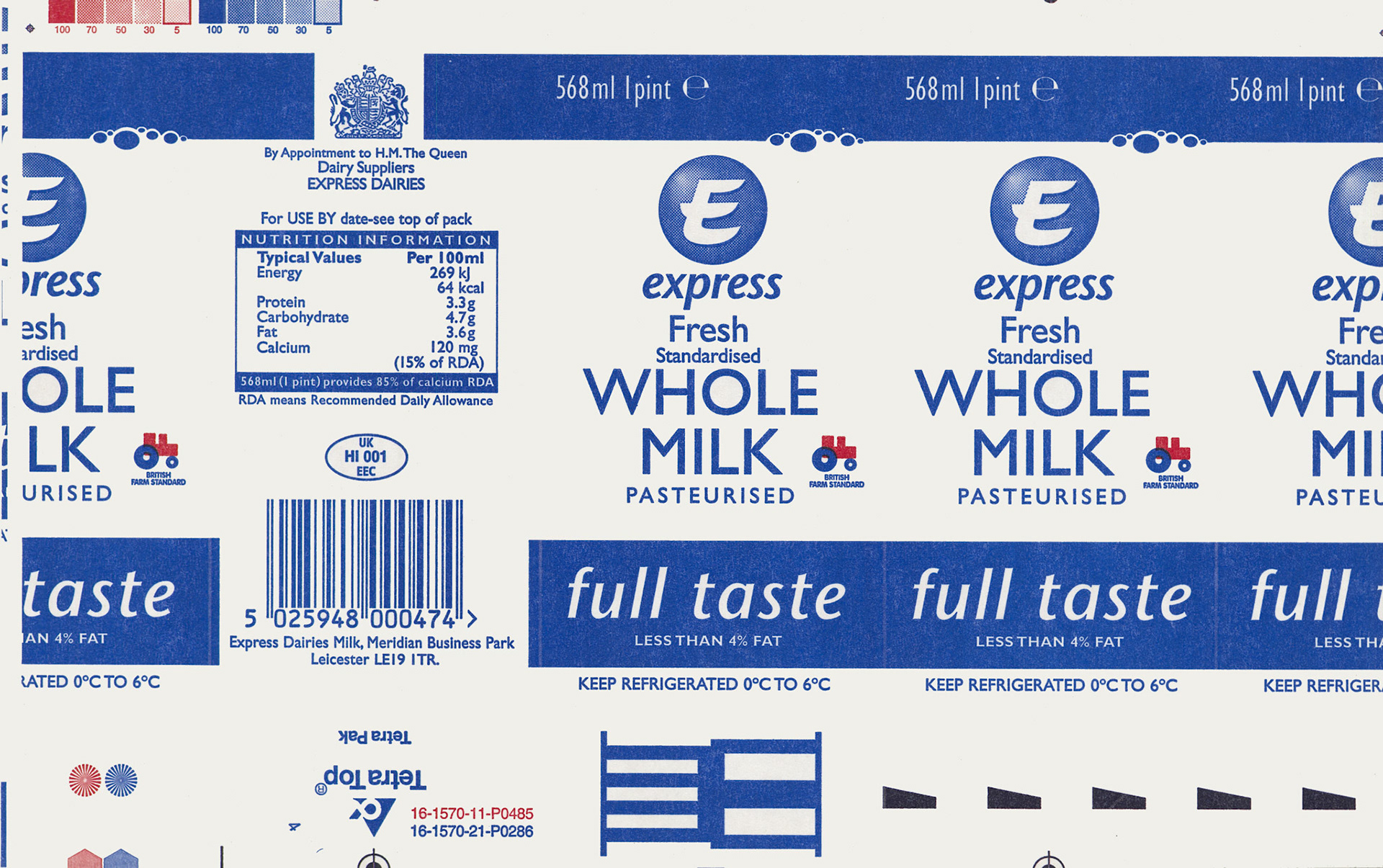 2000s? Tetra-Top carton blank. (Courtesy Paul Luke)