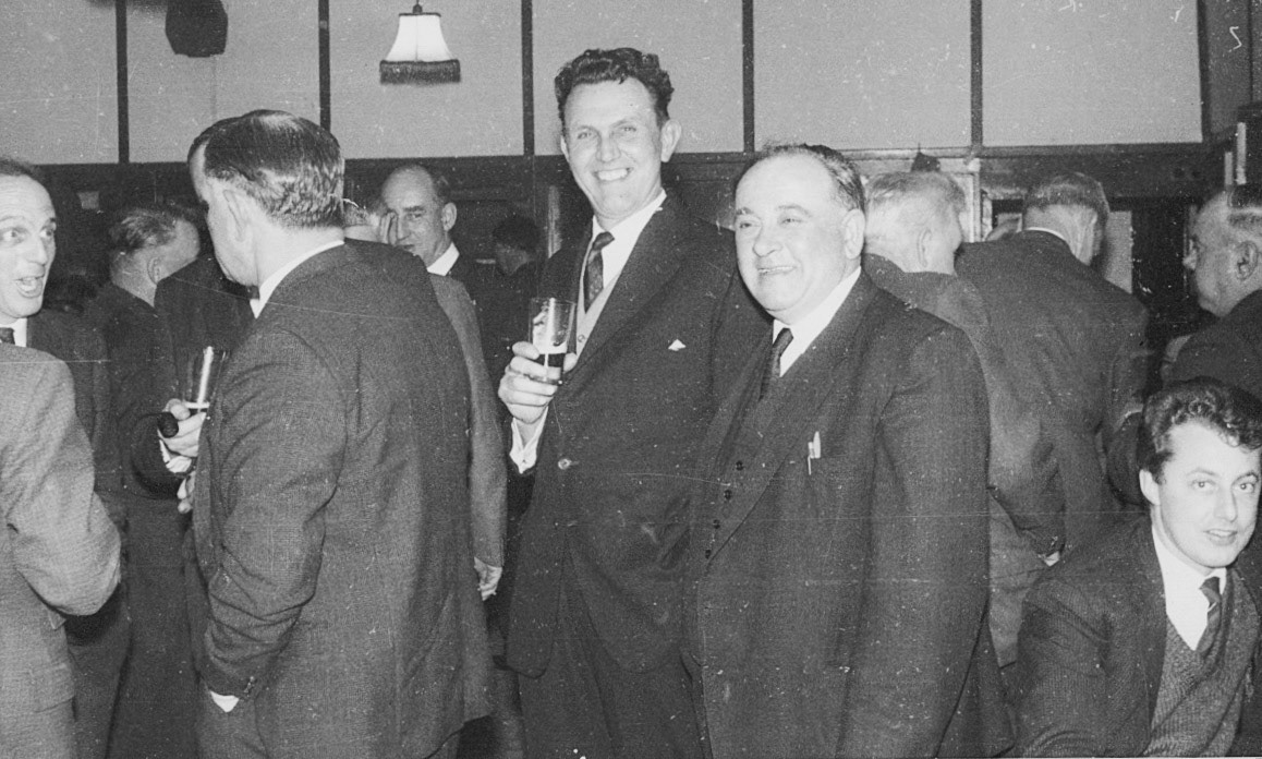 1953 Ben Samuels identifies Ken Trentham, (tall) in the centre. (Joe Lyons Collection)