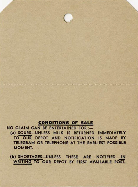 1960's Rail Tanker return label, Felin Fach. (Courtesy Peoples Collection Wales - Michael Morgan)