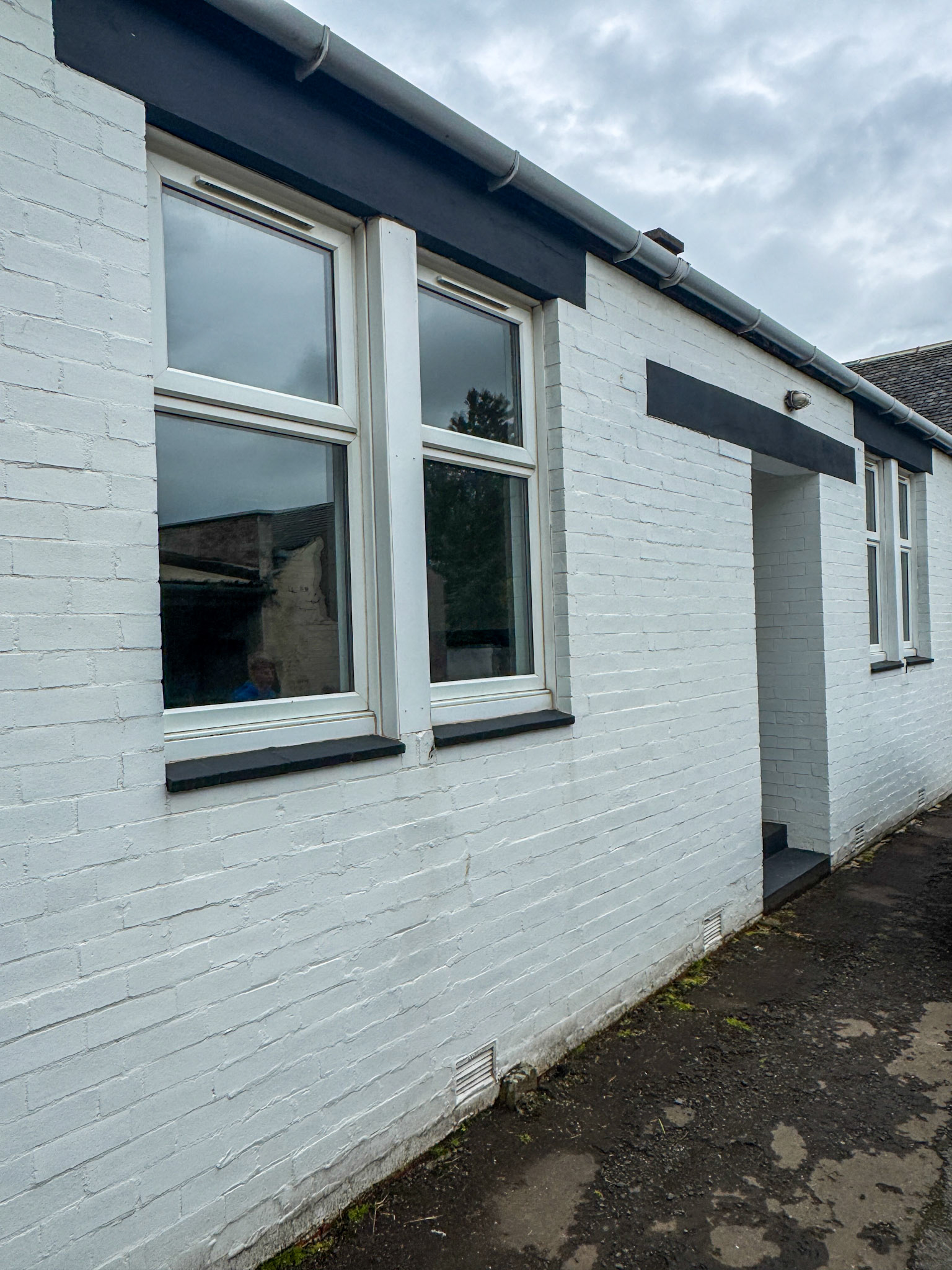 2026, May. Kilmaurs Creamery photos from site visit-entrance to the offices. (Photos by Peter Roper, visit by courtesy of Fiona Edgar)