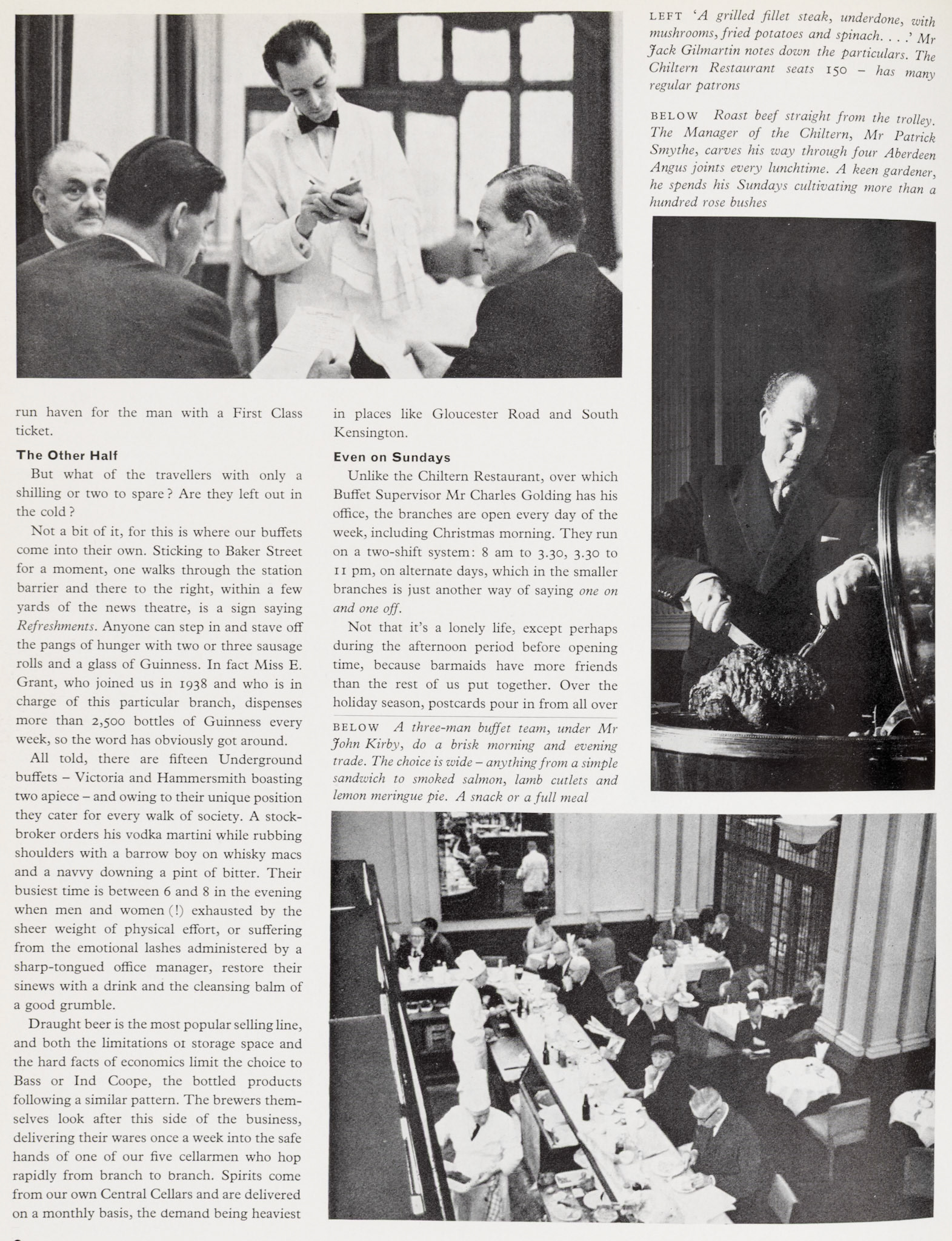 1962 Spiers &amp; Pond feature article-describing the operation of the Chiltern Restaurant, off Baker Street, London. (Express News Autumn)