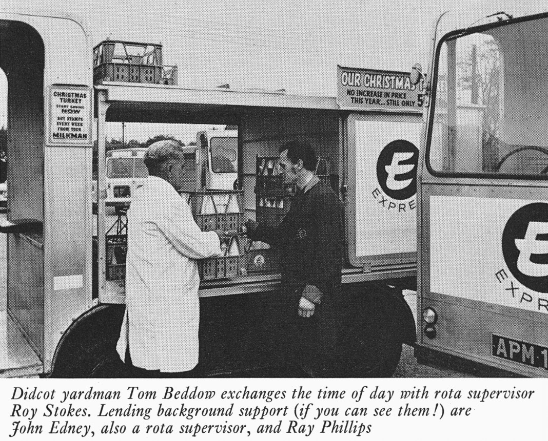 1970 Tom Beddow and Roy Stokes at Didcot Dairy soon after the acquisition by Express. (Express News Christmas)