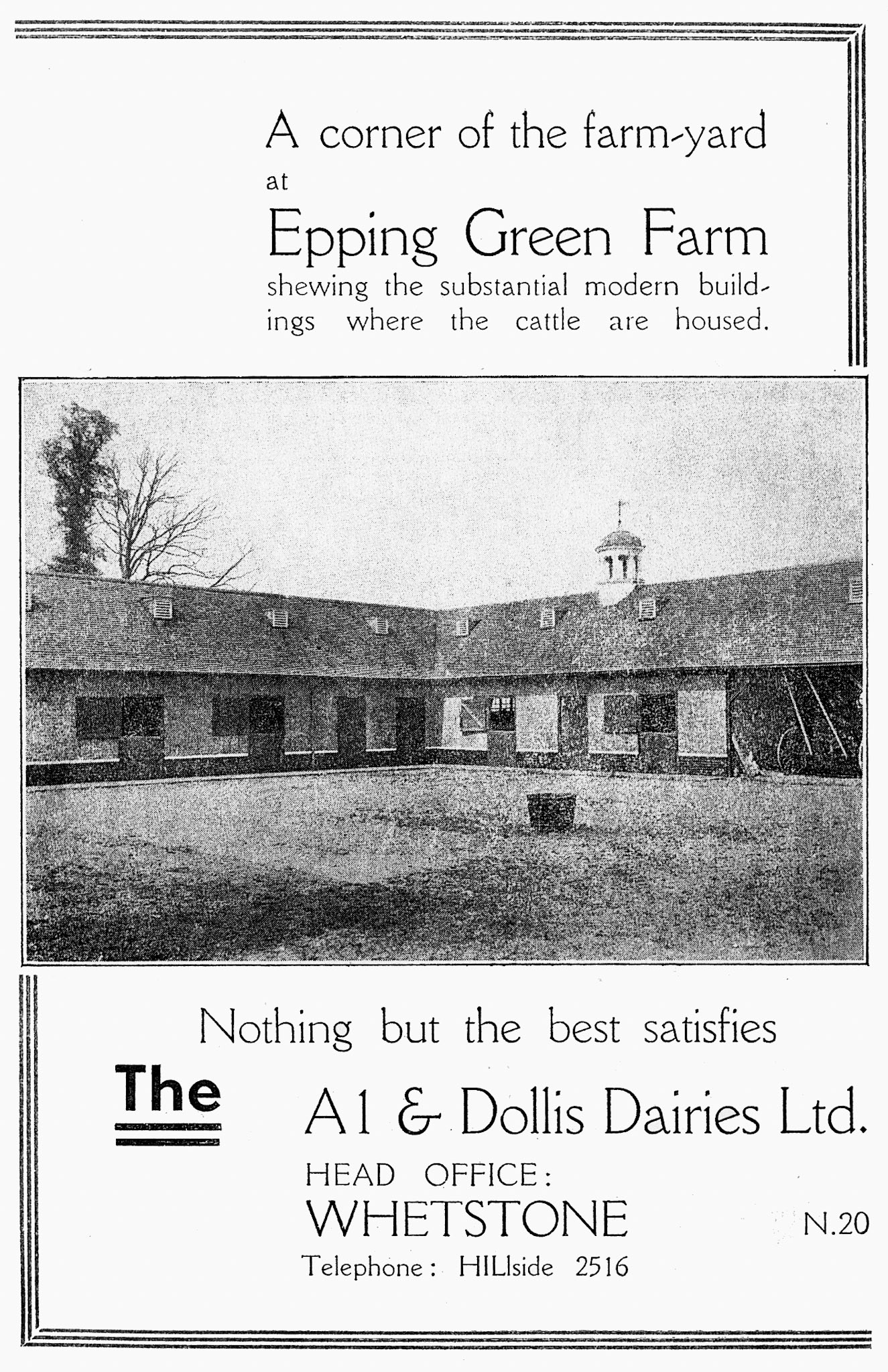 1950's A1 Dairies leaflet promoting their farms- (Courtesy Paul Smith)