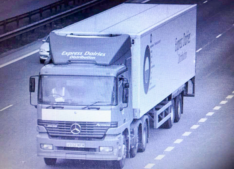 1990's Andy Phillips driving. (Courtesy Daniel Ford, Memories of Woodgate Farms Dairy)