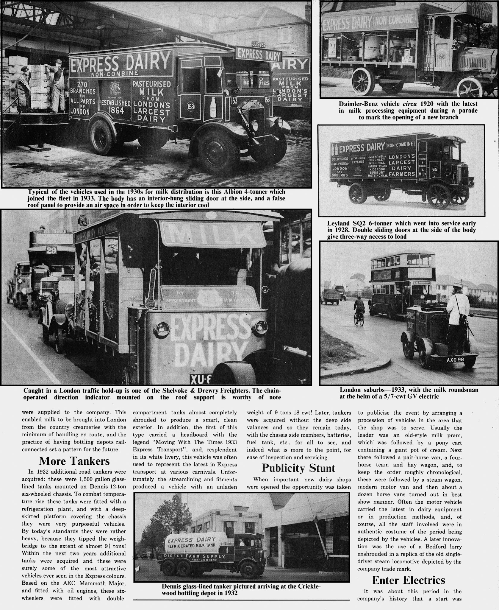 1966 'Moving the Milk' article by Arthur Ingram, published in 'Old Motor', October (Courtesy Dave Fane)