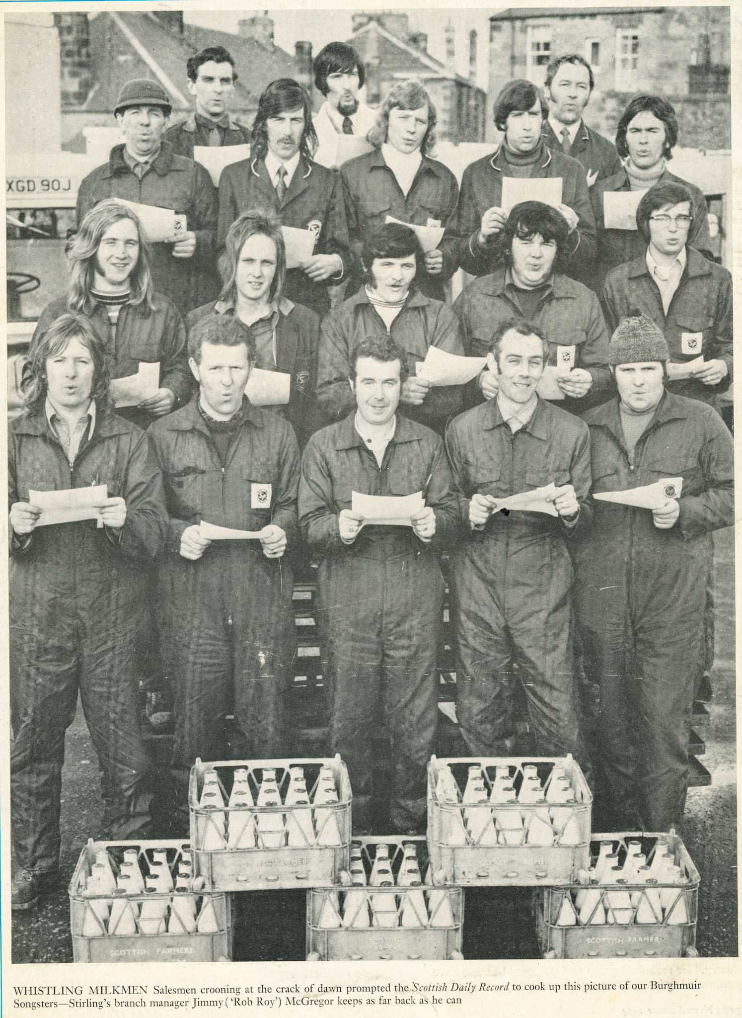 1974 Whistling Songsters from Stirling (Branch Manager Jimmy McGregor at the back)