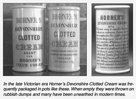 1890's Clotted Cream Jars  from 'William Horner and His Creamery' by Jill King 2012