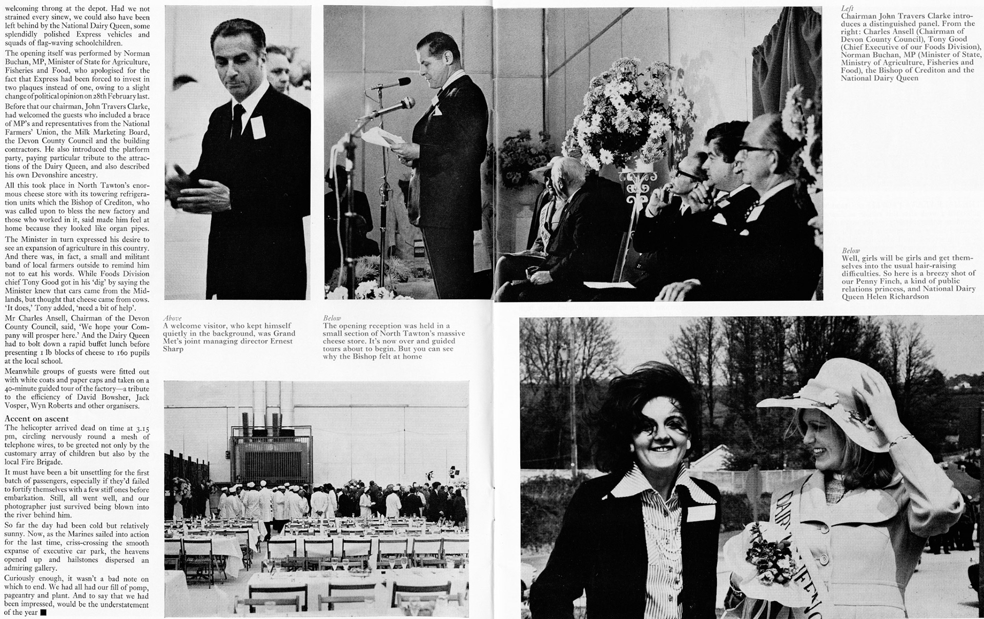 1974 ERNEST SHARP, JOHN TRAVERS CLARKE (Official opening of North Tawton)