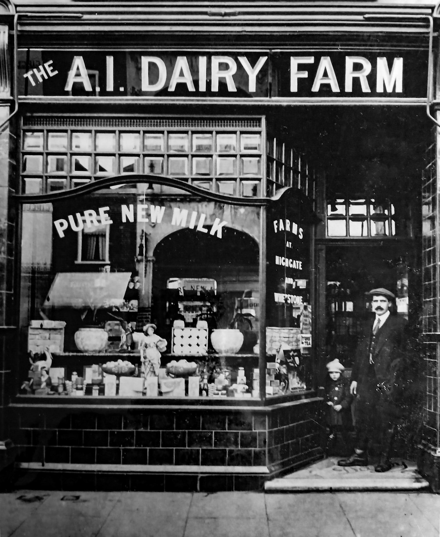 1900's? A1 Dairy Shop 'Farms at Highgate and Whetstone' (Courtesy Paul Smith)