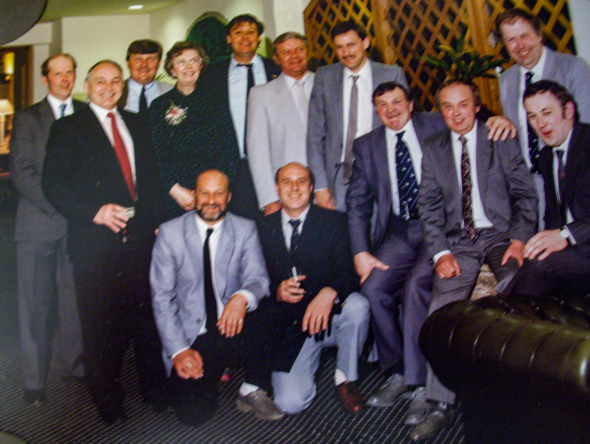1991 Appleby drivers receiving Long Service Awards. Brian worked as a driver at Appleby for 20 years from 1970 to 1990. L-R standing: Tony Allinson, ? Unknown Manager, Peter Tyler, Audrey Dargue (Transport Office),Ken Bloman, Ernie Kendal, Mike Winter, Ernie Wills, Cyril Morgan, Keith Steadman,Tucker Dobson. L-R kneeling-Brian Bousfield, Bob Bell. Holly Cardia "My Dad Ernie Wills, recognise all those names he used to mention, fab pic." Enid Fisher "Great place to work, I was there before I was married-very friendly." Andrew Bateson "My father Tom Bateson worked as a driver, starting on the churn lorries, moving onto the Bulk Tankers, then finished in the stores before he retired. Great memories👍"(Courtesy Brian Bousfield)