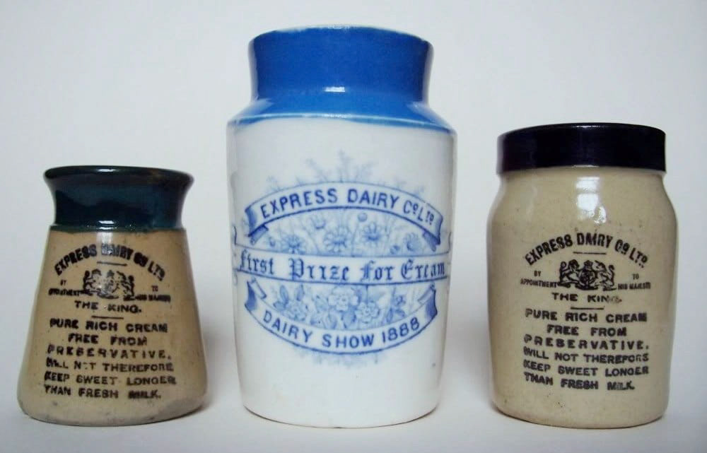 Express Dairy cream pots (Courtesy John Ault, Real Diggers FB Group)