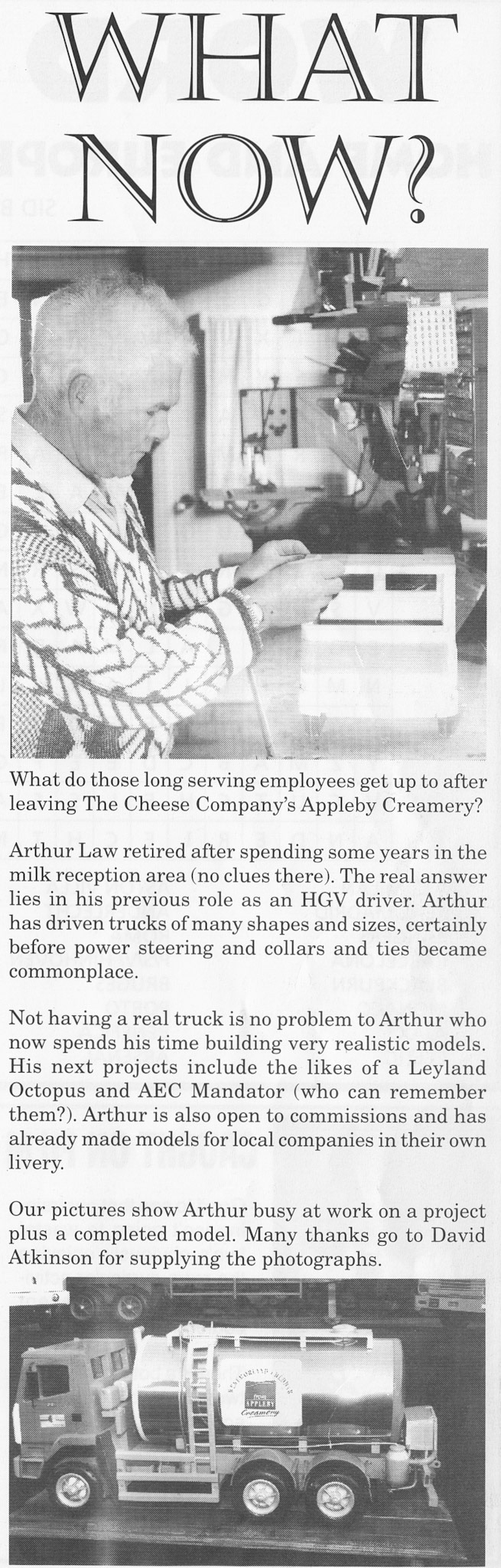 1995 December Arthur Law model-making-Appleby News (Courtesy Alan Mandle)