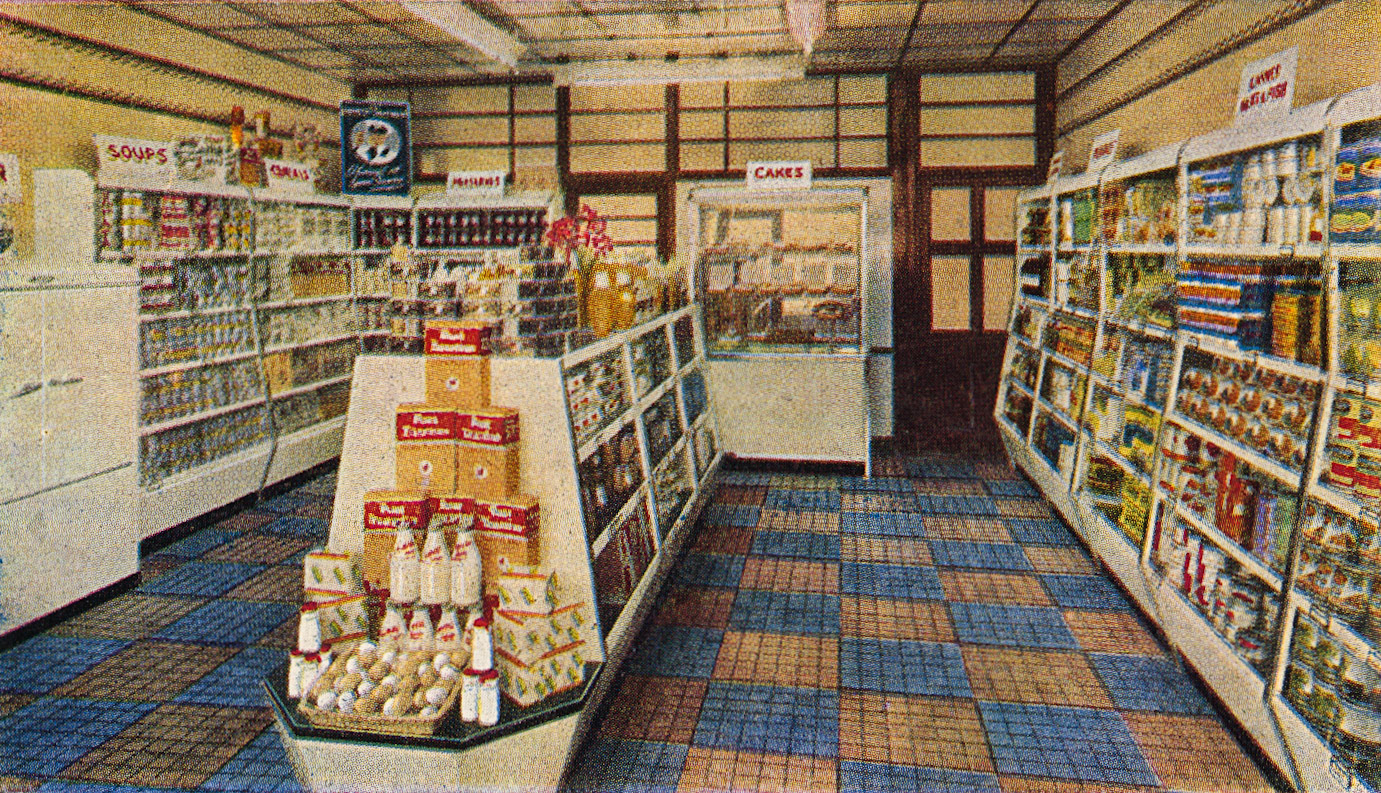 1952 Wembley self-service shop ('The Express Dairy' Booklet)