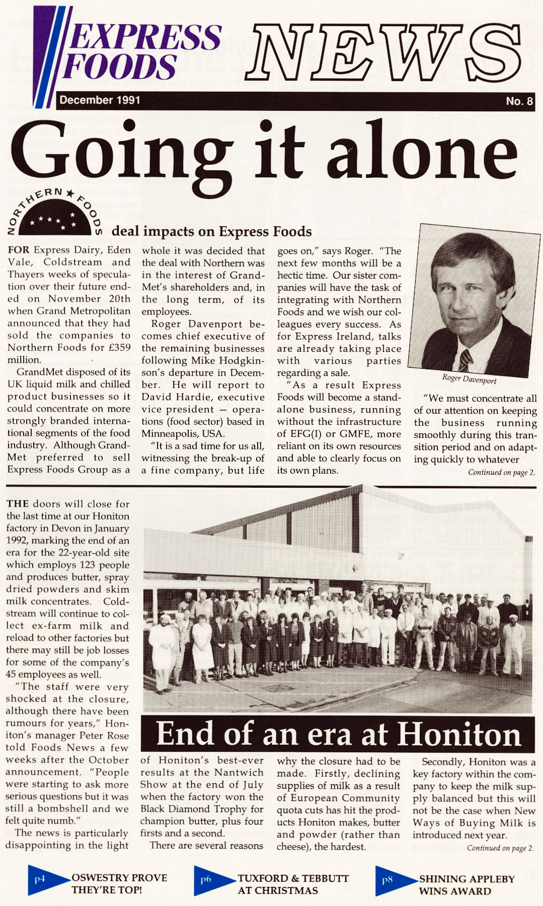 1991 Sale of Express Dairy, Coldstream and Thayers to Northern Foods for £359m