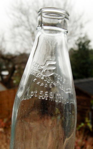 1970's 1 pint milk bottle, before 'pintie' (Courtesy Michael Aldread)