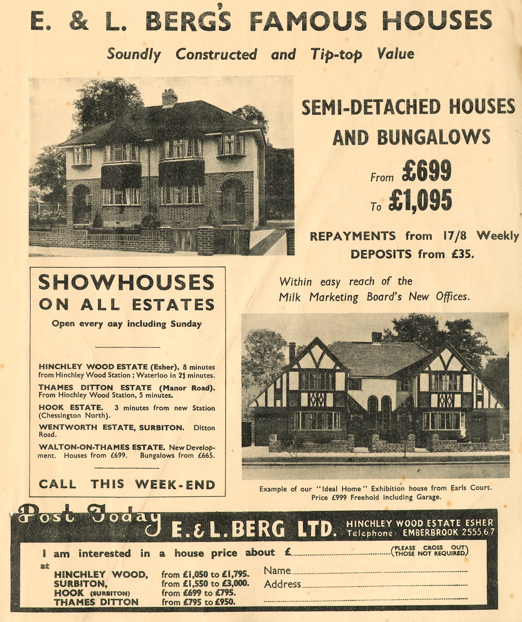 1939 'Milmarbo' in-house magazine, edition 4, published at the outbreak of WWII when staff were preparing to move to the newly constructed Thames Ditton HQ.  (Express Dairy Tales publication)