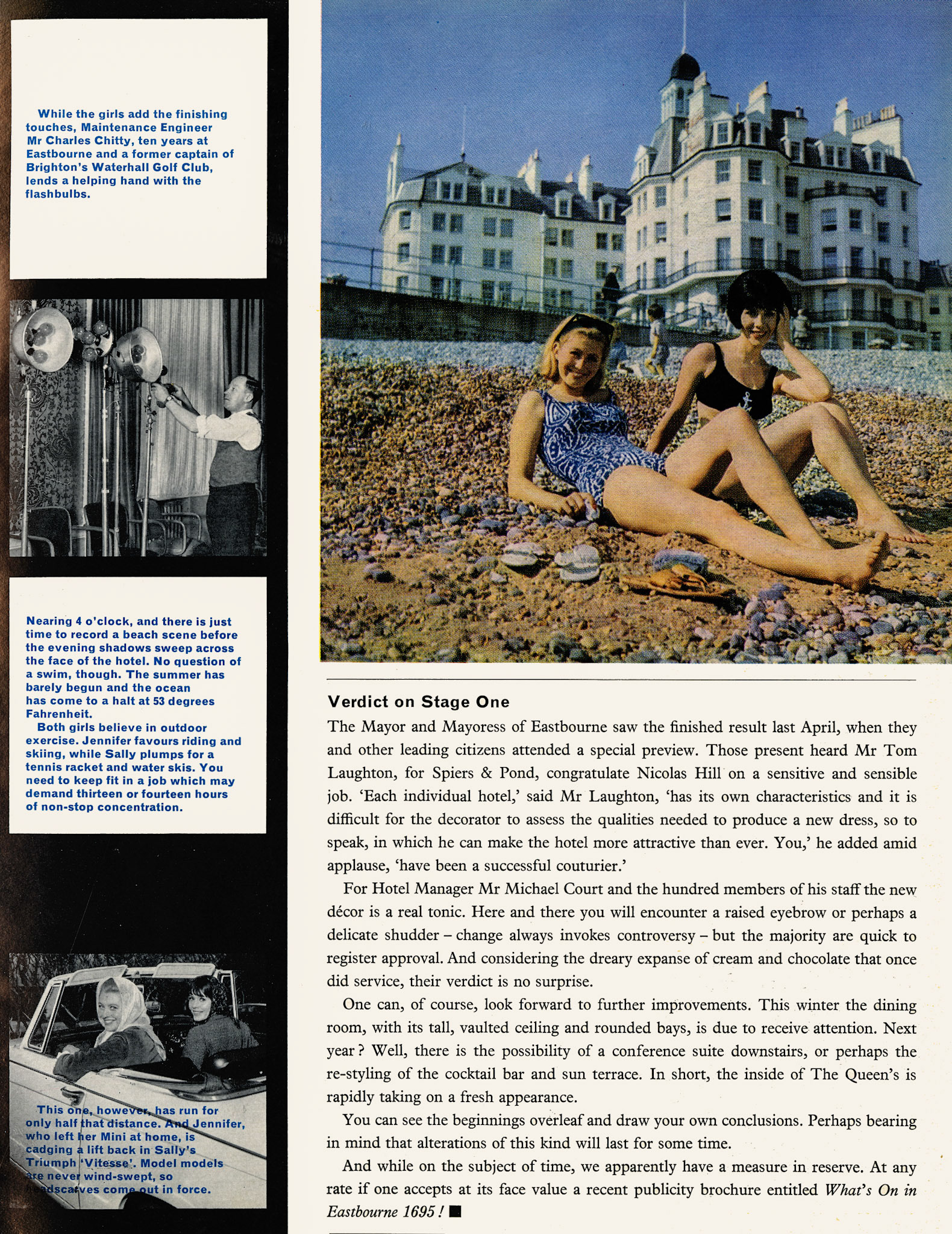 1965 Queen's Hotel, Eastbourne. (Express News Summer/Autumn)