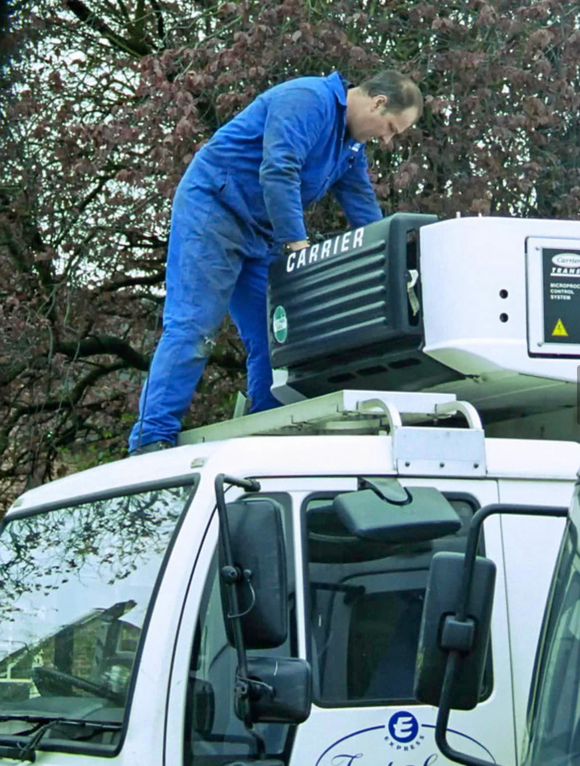 1990s? Refrigeration engineer at work. (Courtesy Paul Simm)