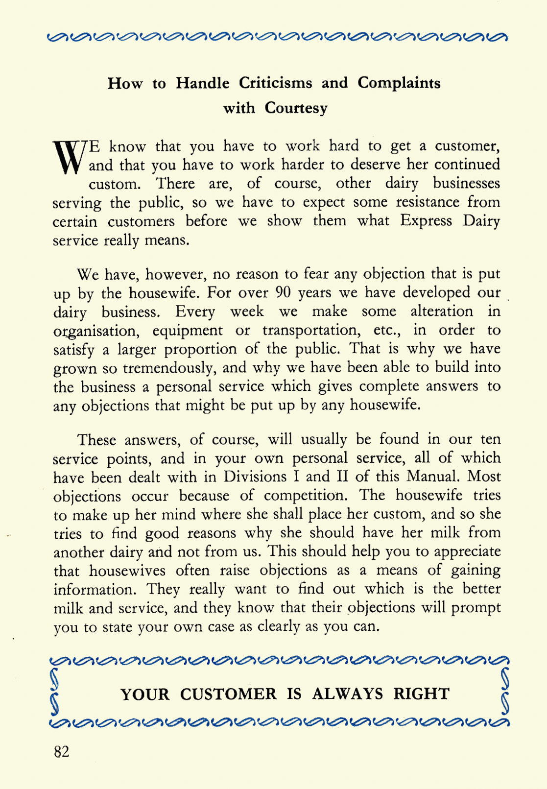 1956 Express Salesman's Manual, Fourth Edition published 1954, presented to Roger Gillard, Orpington Depot