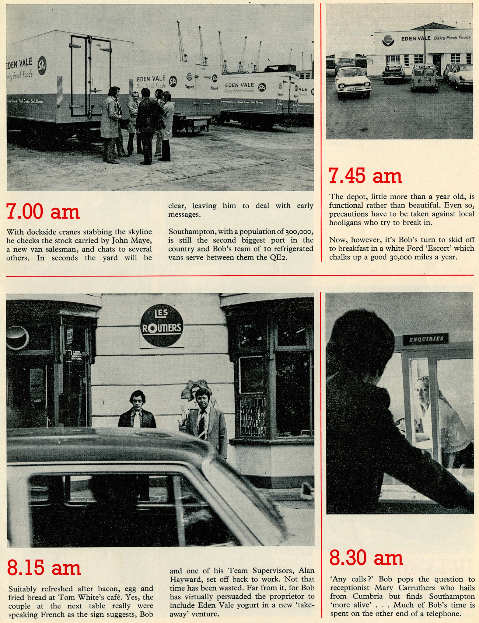 1974 A Day in the Life of Bob Greatorex, Eden Vale Area Sales Manager