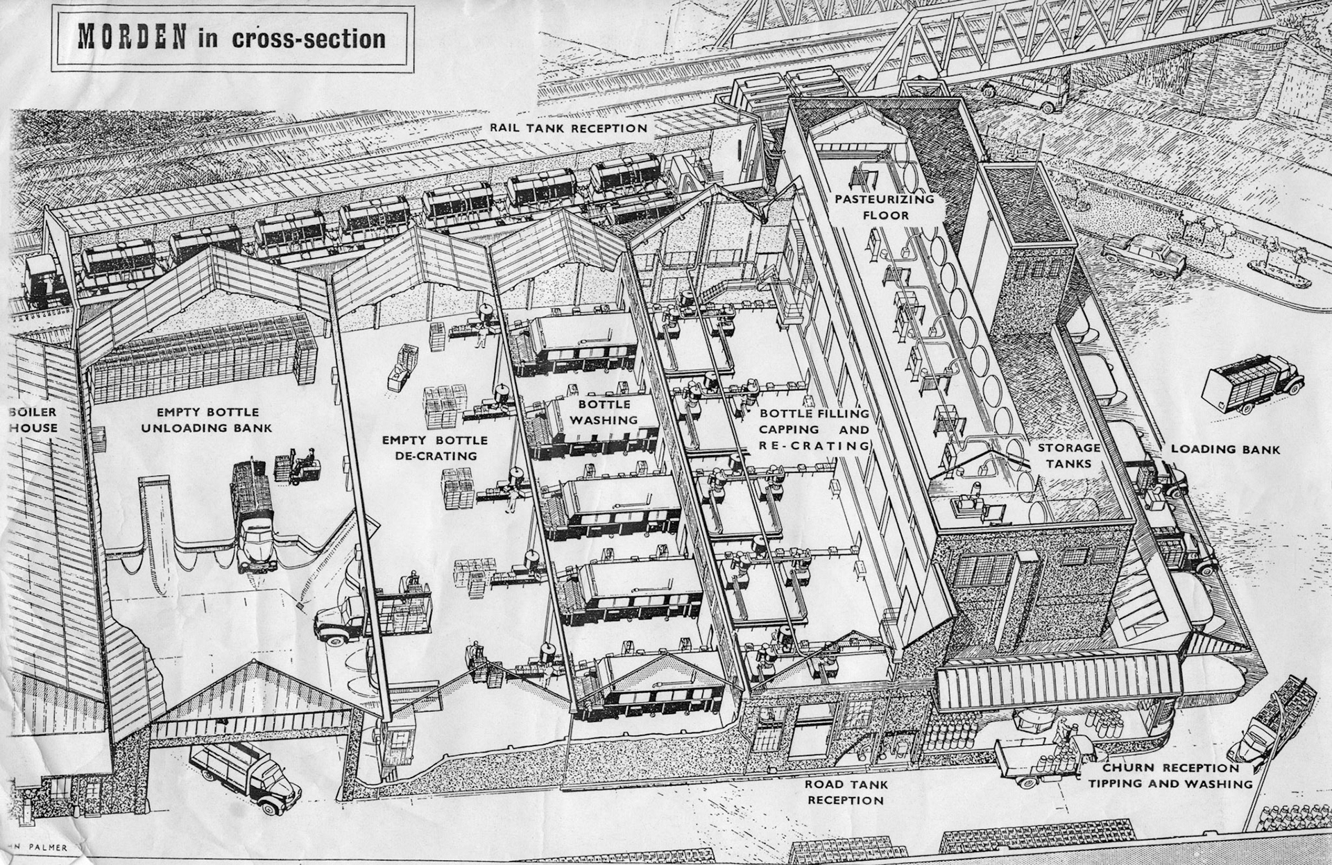 1950's Cross-section of South Morden, by John Palmer