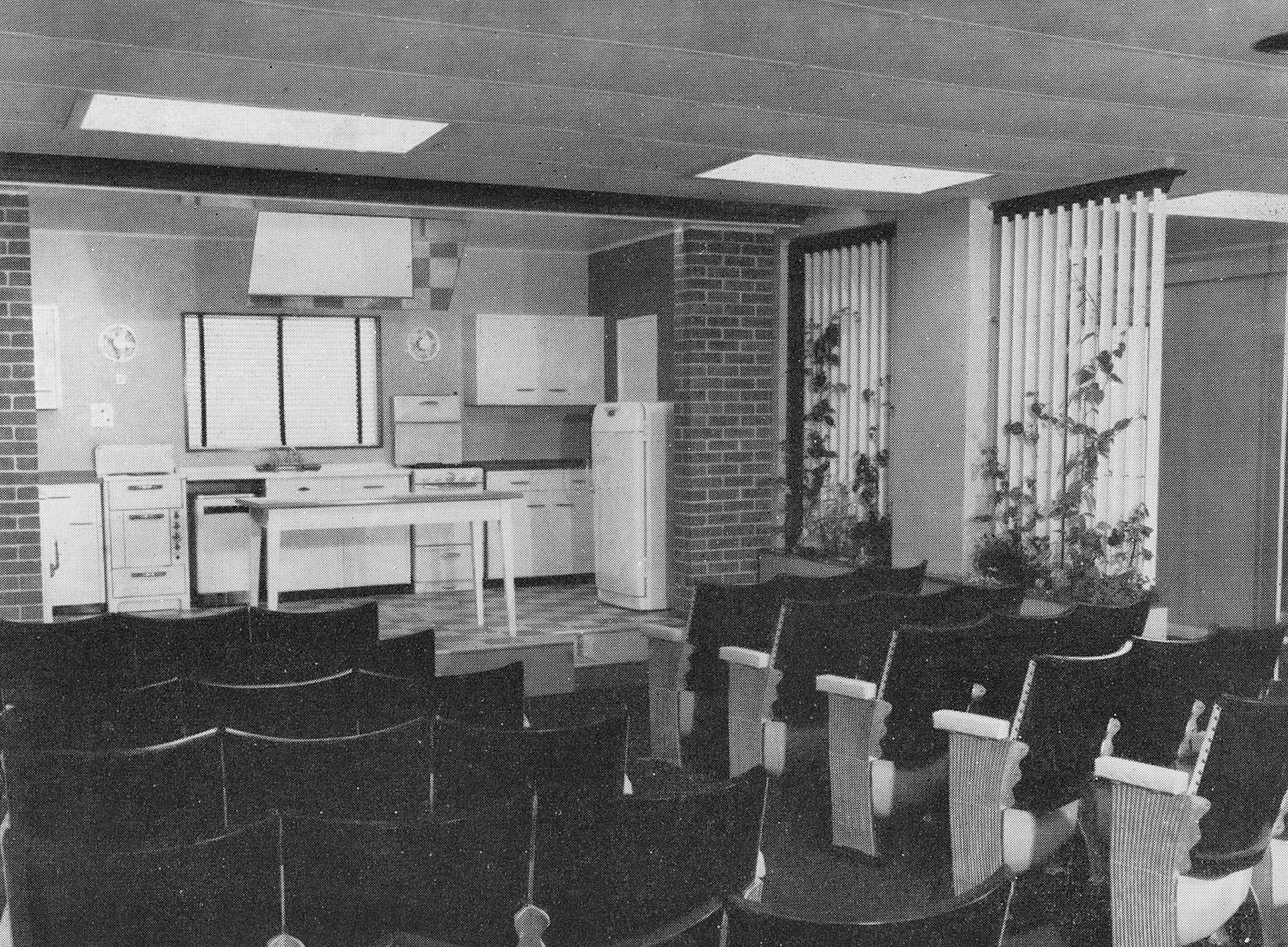 1955 South Morden-Demonstration Kitchen and Lecture Room (Image from Official Opening Brochure, courtesy Paul Luke)