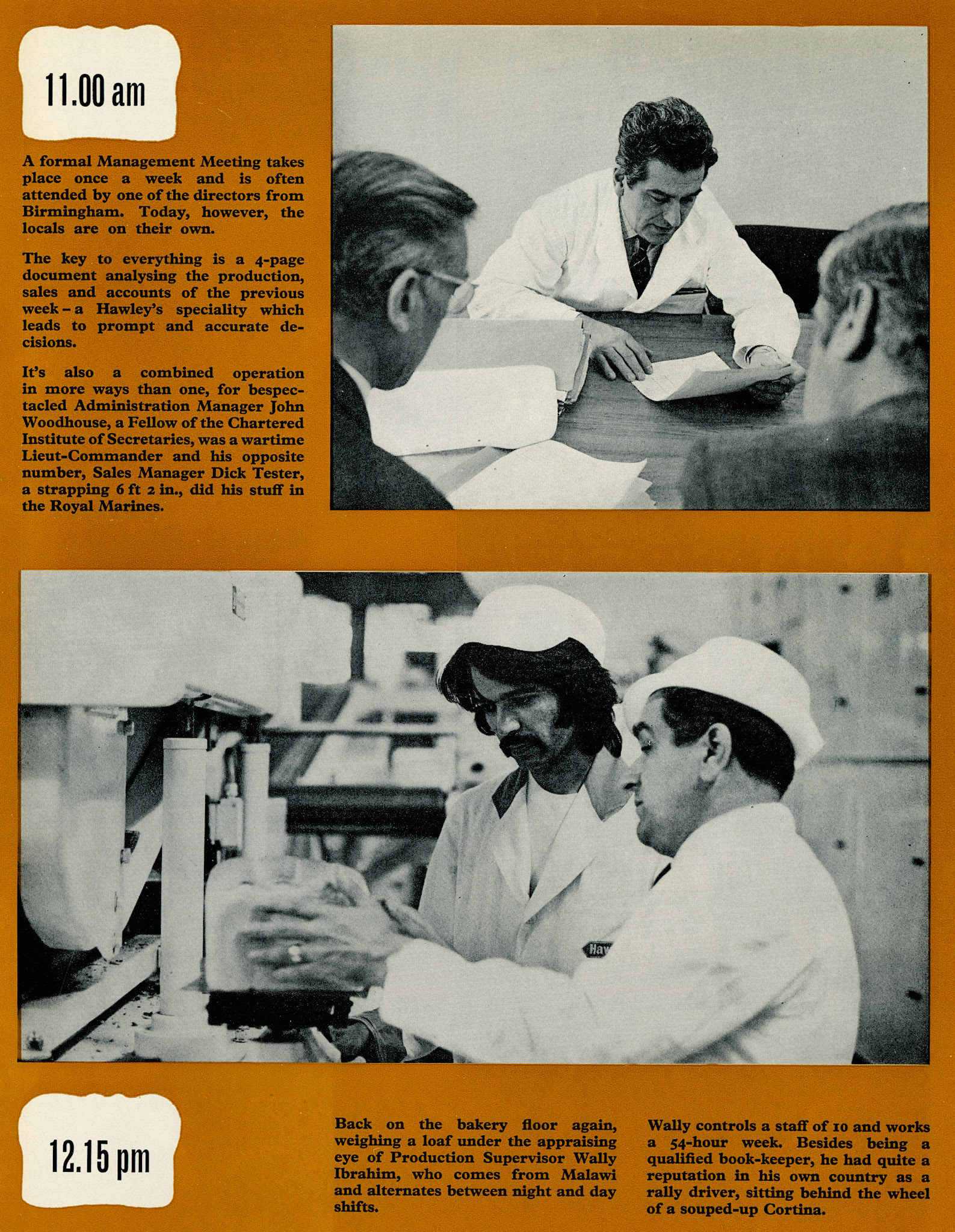 1975 A Day in the Life of Tony Spencer, Manager of Hawley's Ruislip Bakery