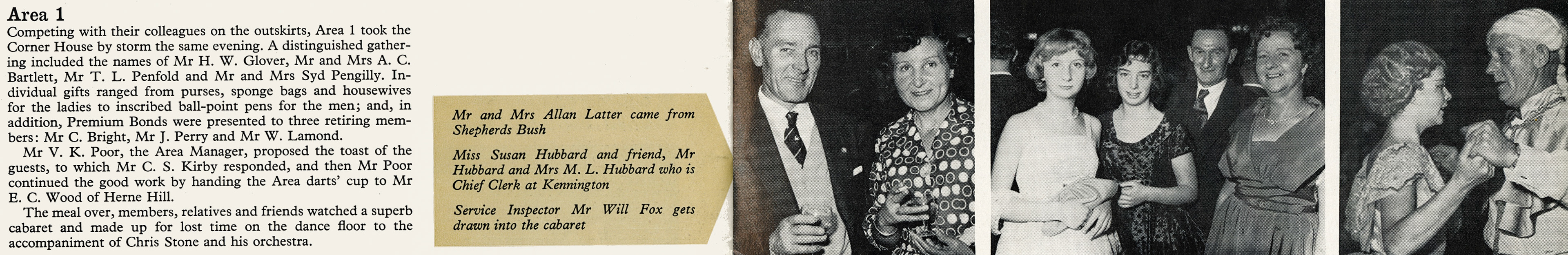 1960 London Region Dinner-dances.  (Express News Spring)