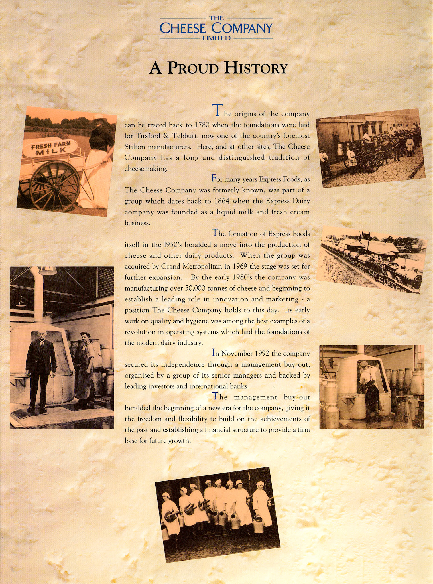 1992 The Cheese Company Introductory Brochure (Courtesy Alan Mandle)