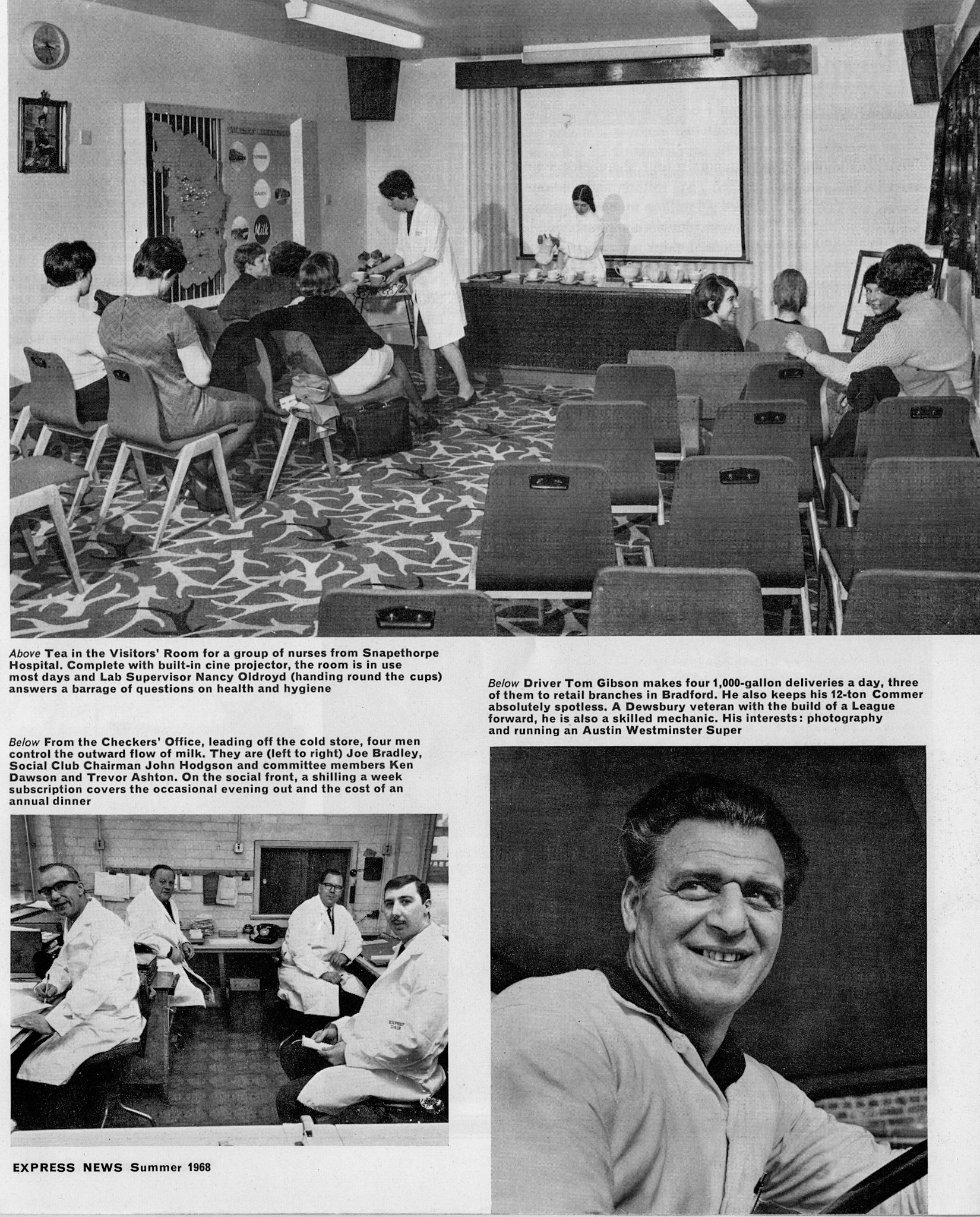 1968 Preparation for VIP visit to Wakefield Dairy