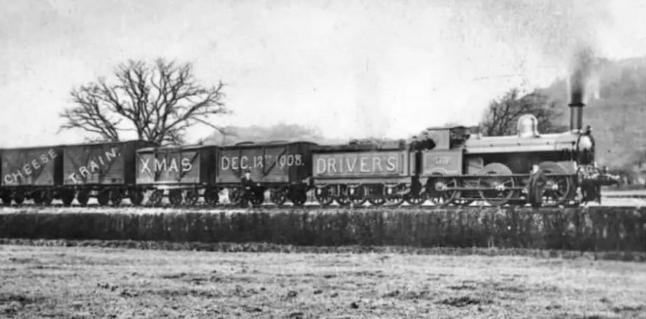 1908 Driver's Gold Medal Cheese train, Christmas c.1908 by J.R. Crosse, Whitchurch (Courtesy Lin Keska)
