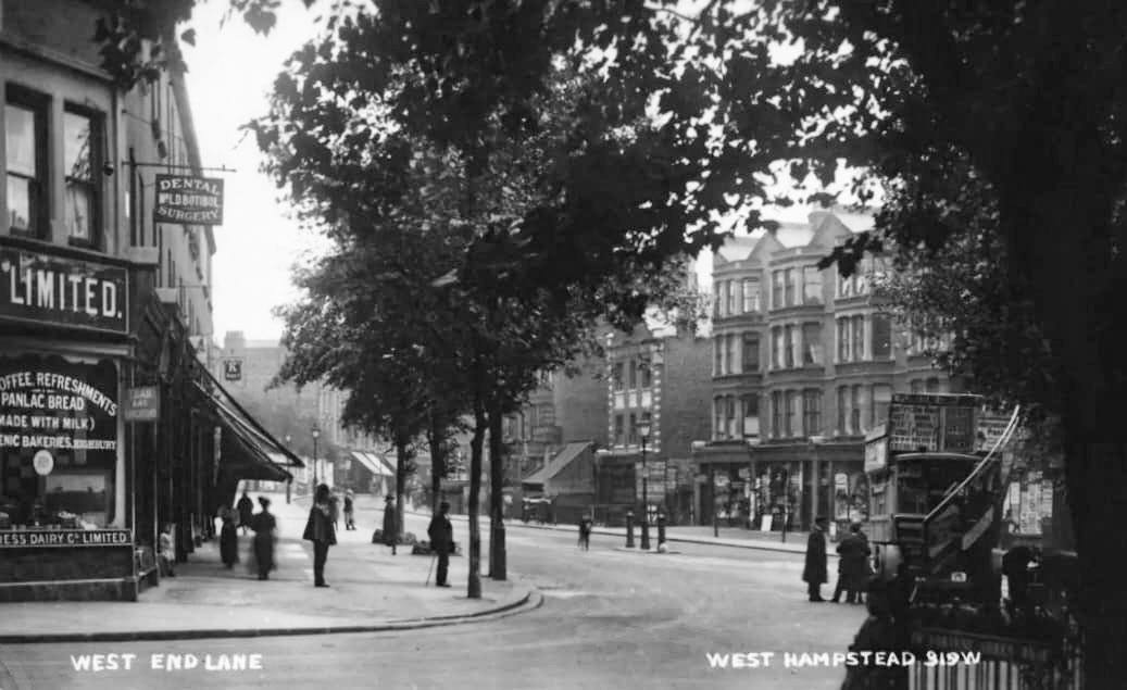 1900's, West Hampstead shop on the left. (Courtesy Mark Amies)