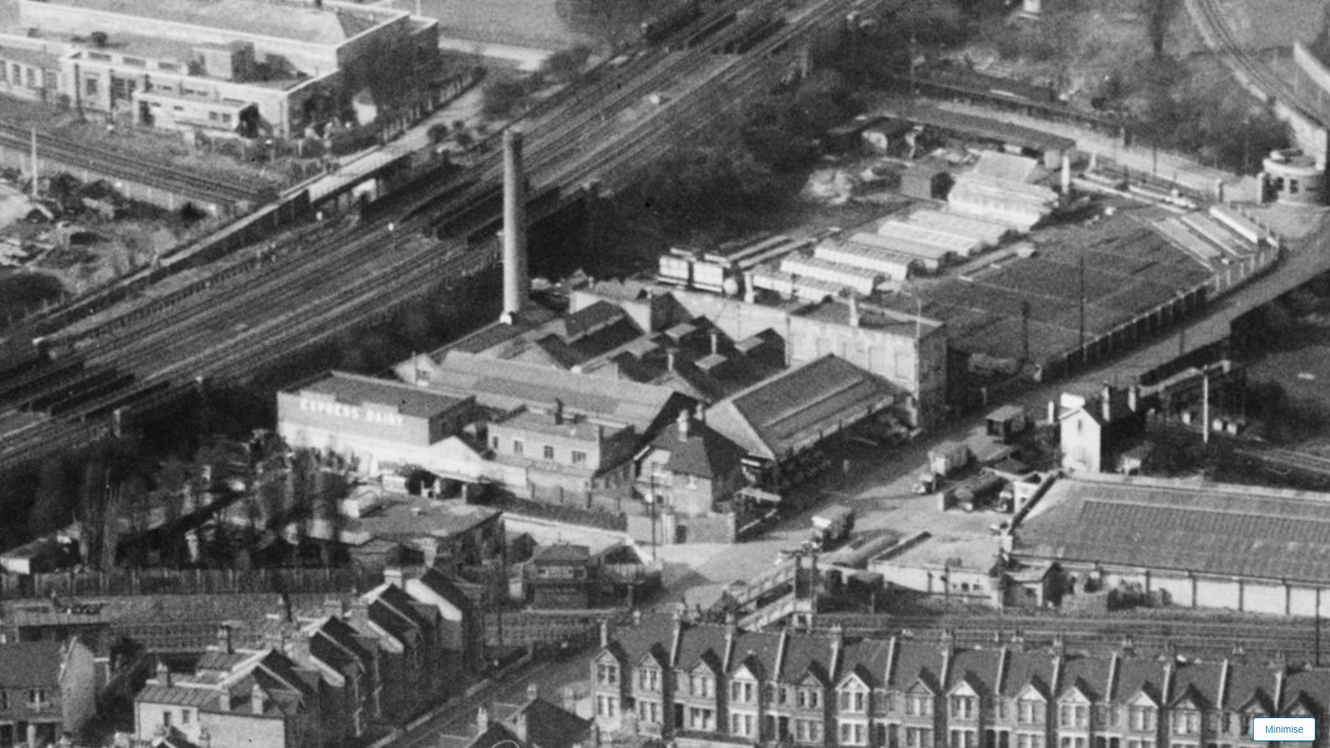 1953 Bollo Lane aerial view (Courtesy Matthew Pinto/ Britain from Above)