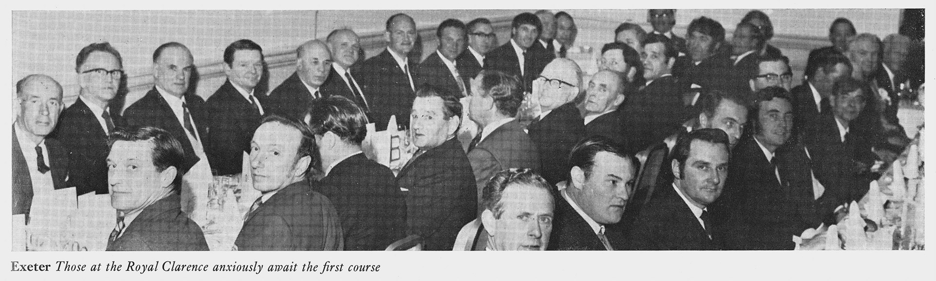 1972 Exeter award winners at Royal Clarence Hotel Merit and Service Dinner.(Express News Summer)