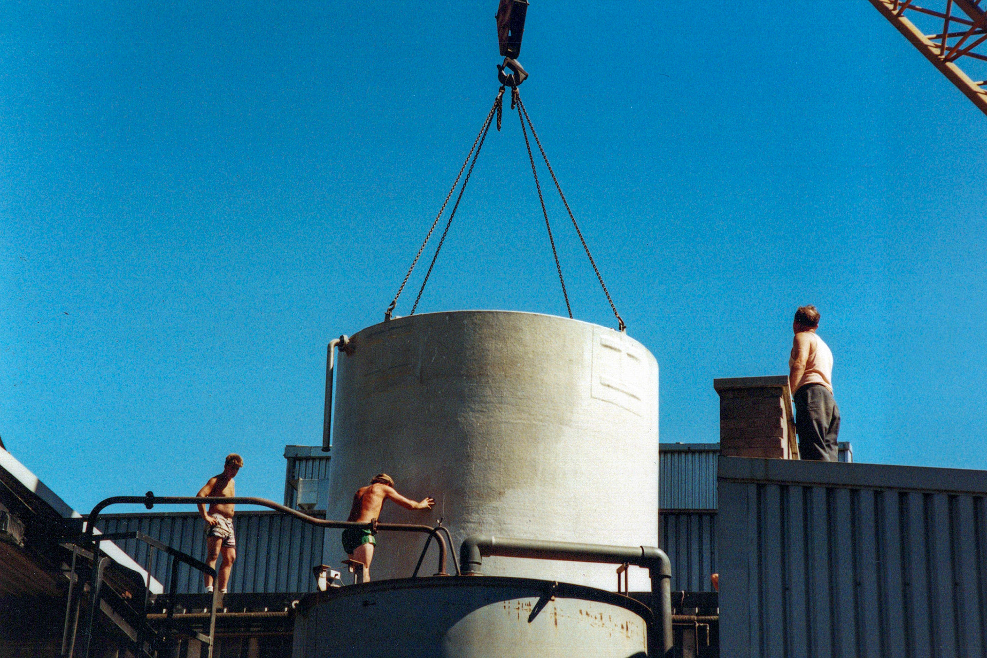1980's Appleby Spray Drier Installation. (Courtesy David Atkinson)