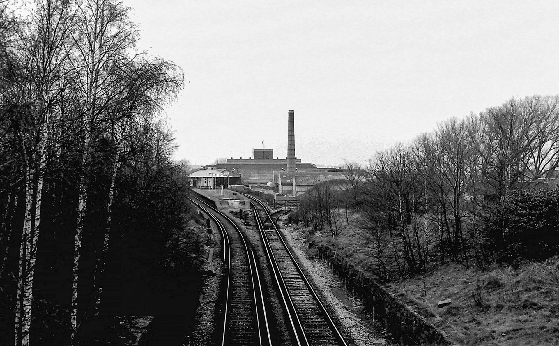 1970's South Morden rail siding and adjacent main line in its final days prior to closure in 1979. (Photographer Sam Jones)