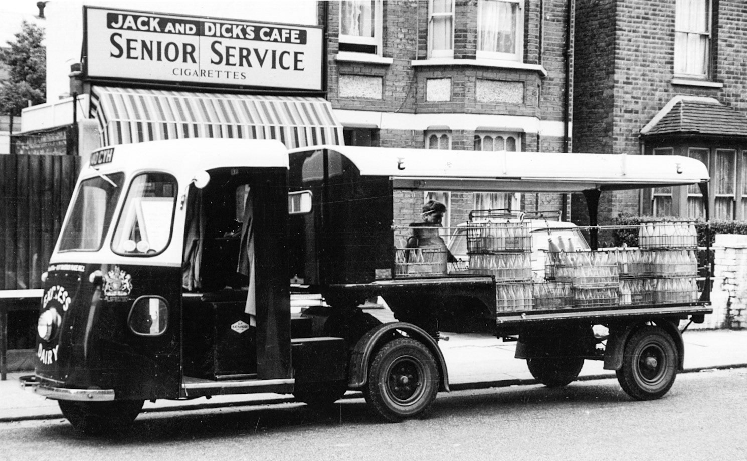 1960's Articulated milk float. Dave Fane comments that Express had 3 of these Wales &amp; Edwards models, WA1, WA2 and WA3. (Courtesy Paul Luke)