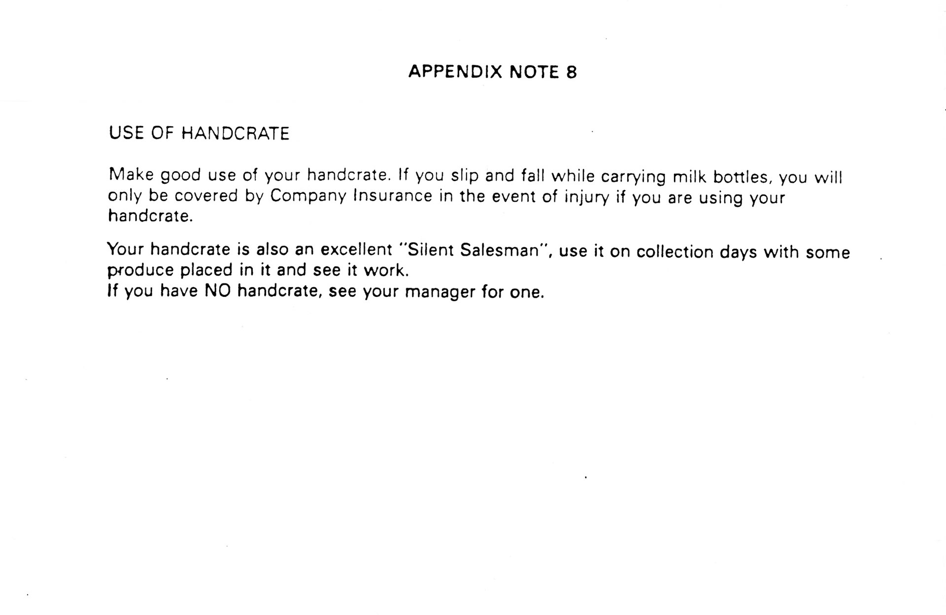 1990's Express/ Dale Farm Rounds Training Manual (Express Dairy Tales)