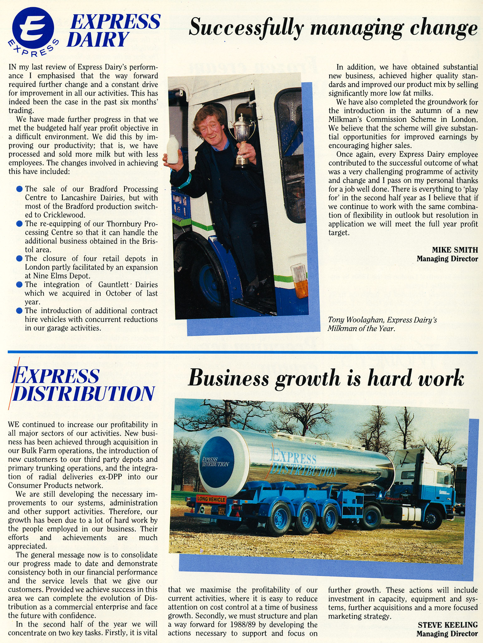 1988 EFG Half-Yearly report August. Page 3.