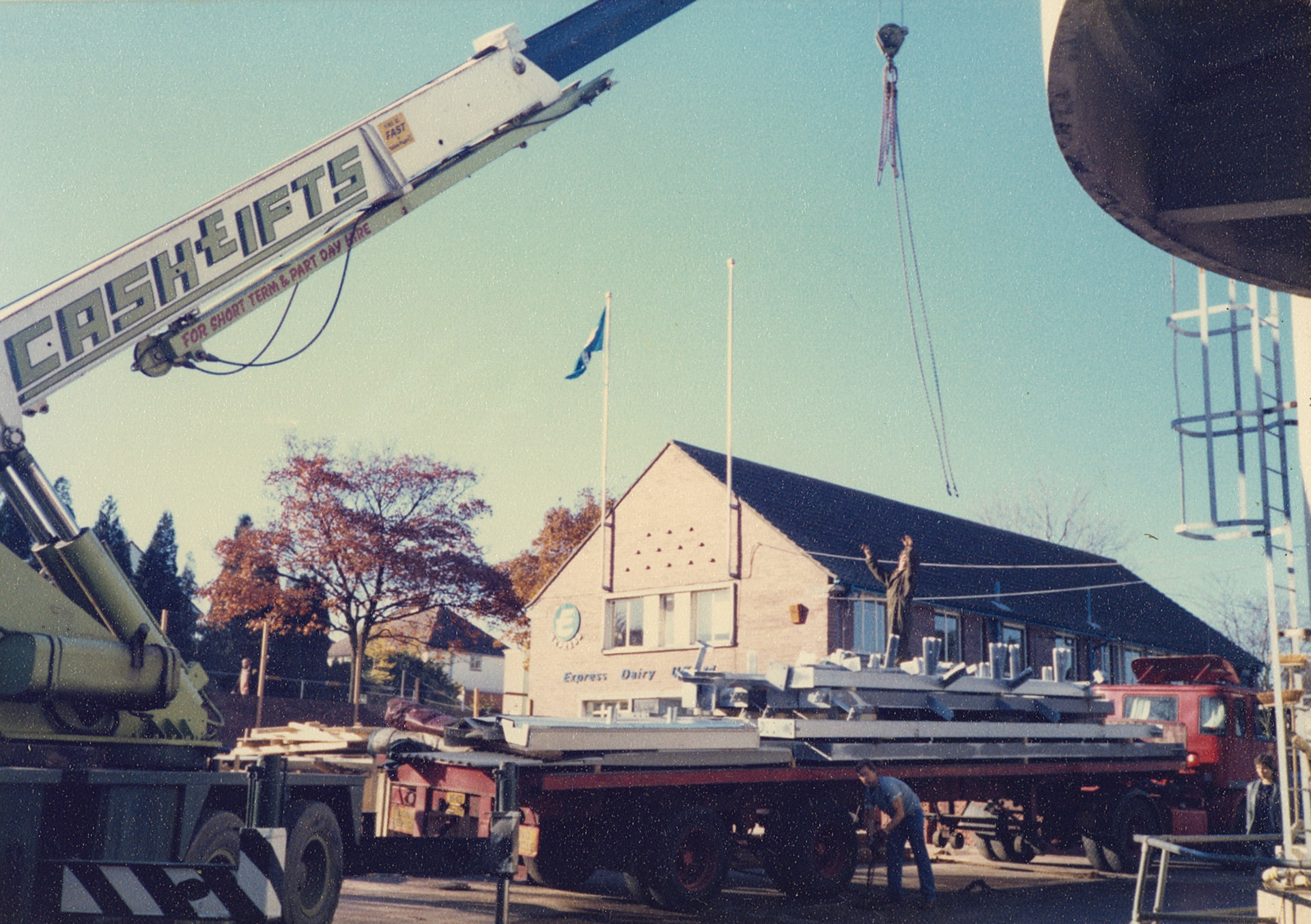 1980s Exeter Processing-silo and milk reception construction. (Pictures by Syd Johnston, presented by his son Ian via Teresa Heal)
