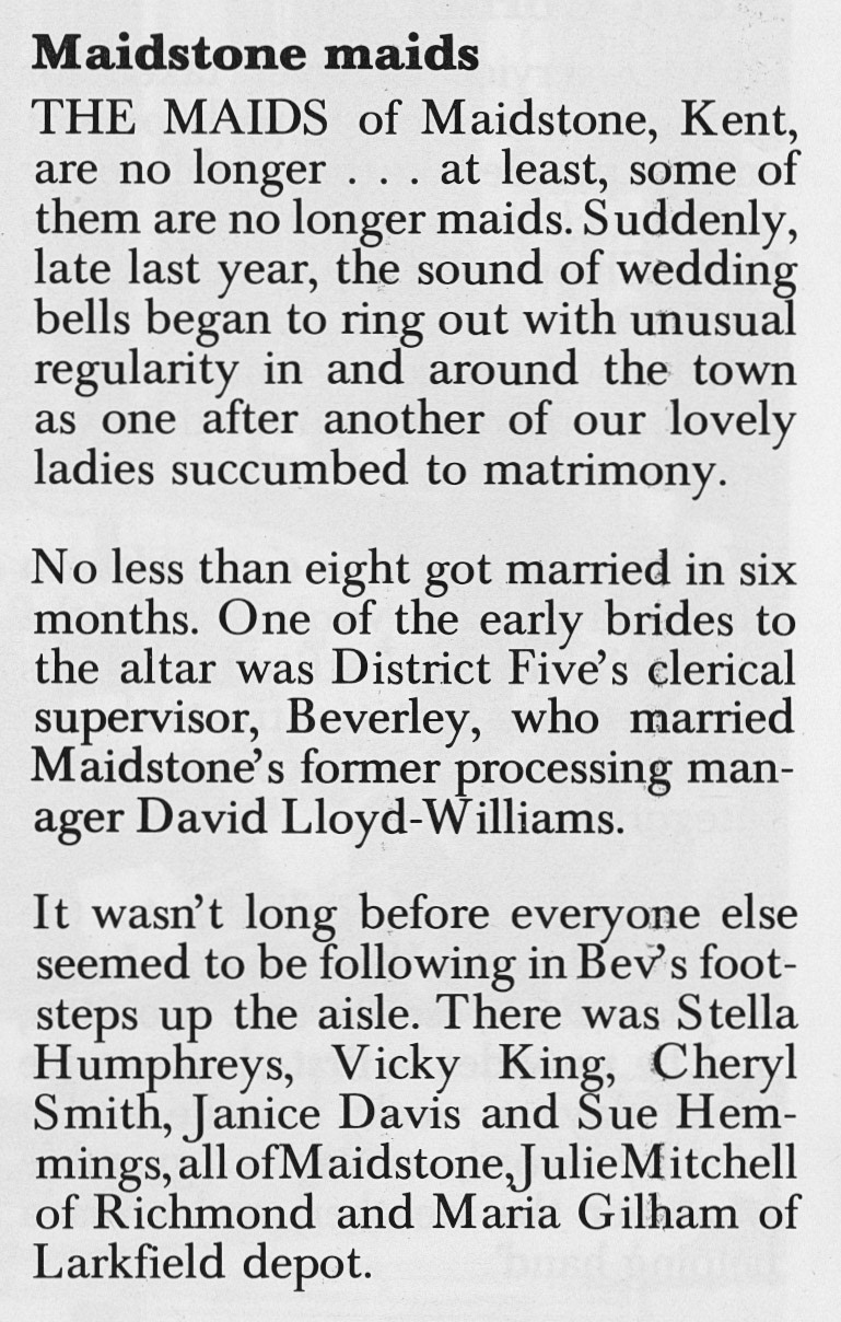 1980 Marriages at Maidstone