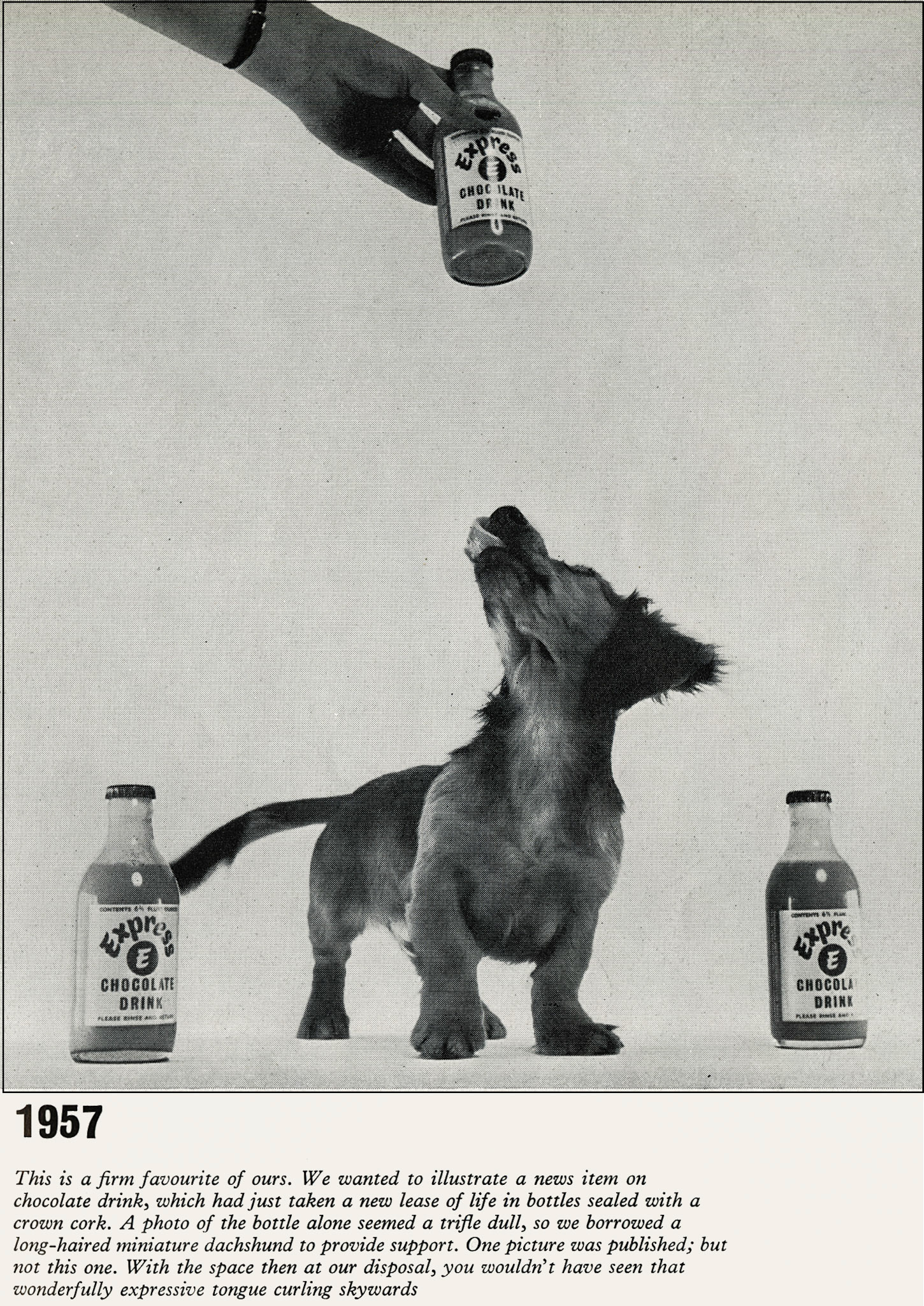 1959 Chocolate Drink unpublished promotional photo. (Express News December)