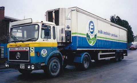 1985 Reg Seddon Atkinson C909 SLU. Dave Fane comments "At Exeter Dairy". (Courtesy Michael Aldread)