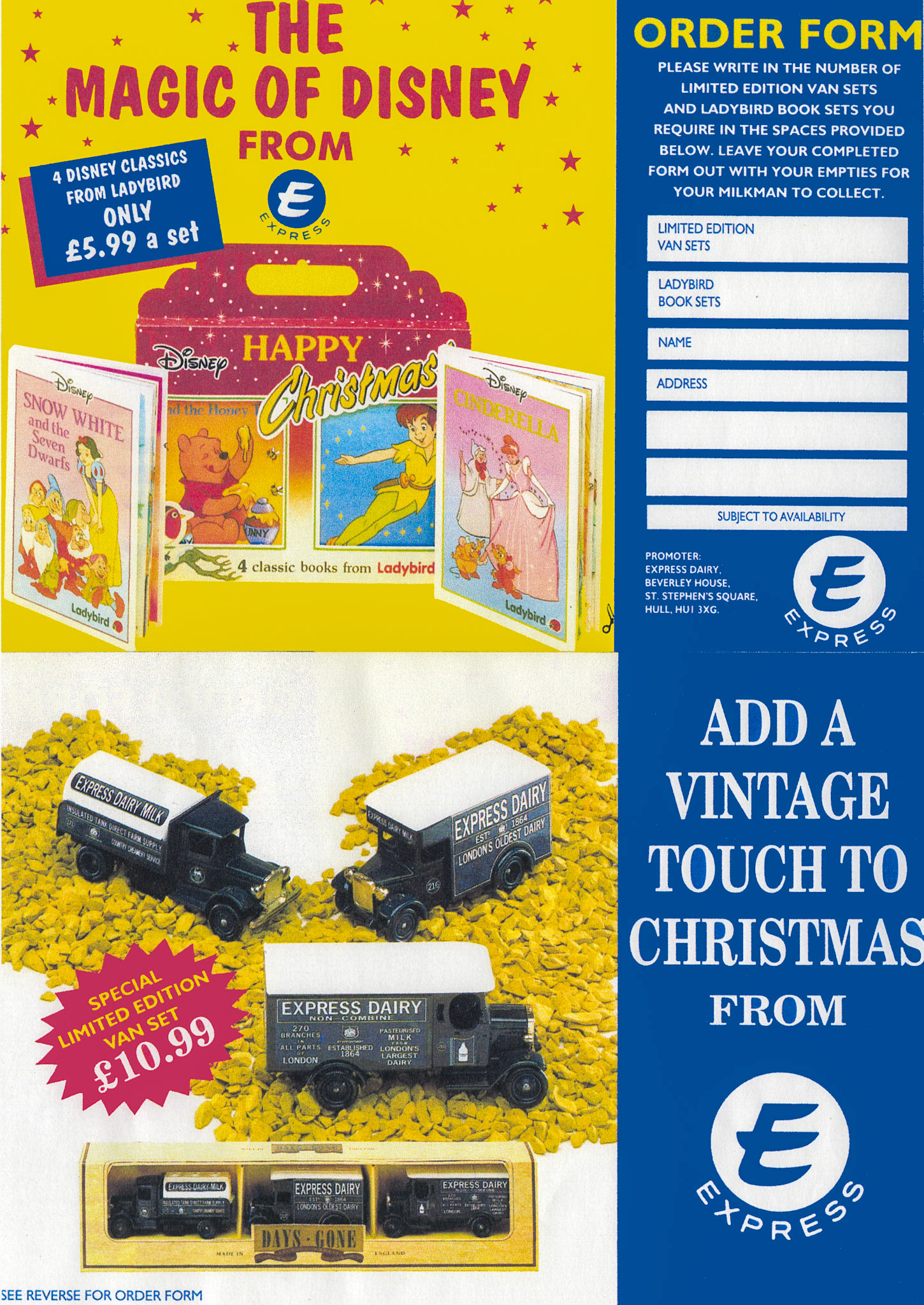 1994 Christmas Disney and Vintage Models  leaflet (Courtesy Paul Luke)