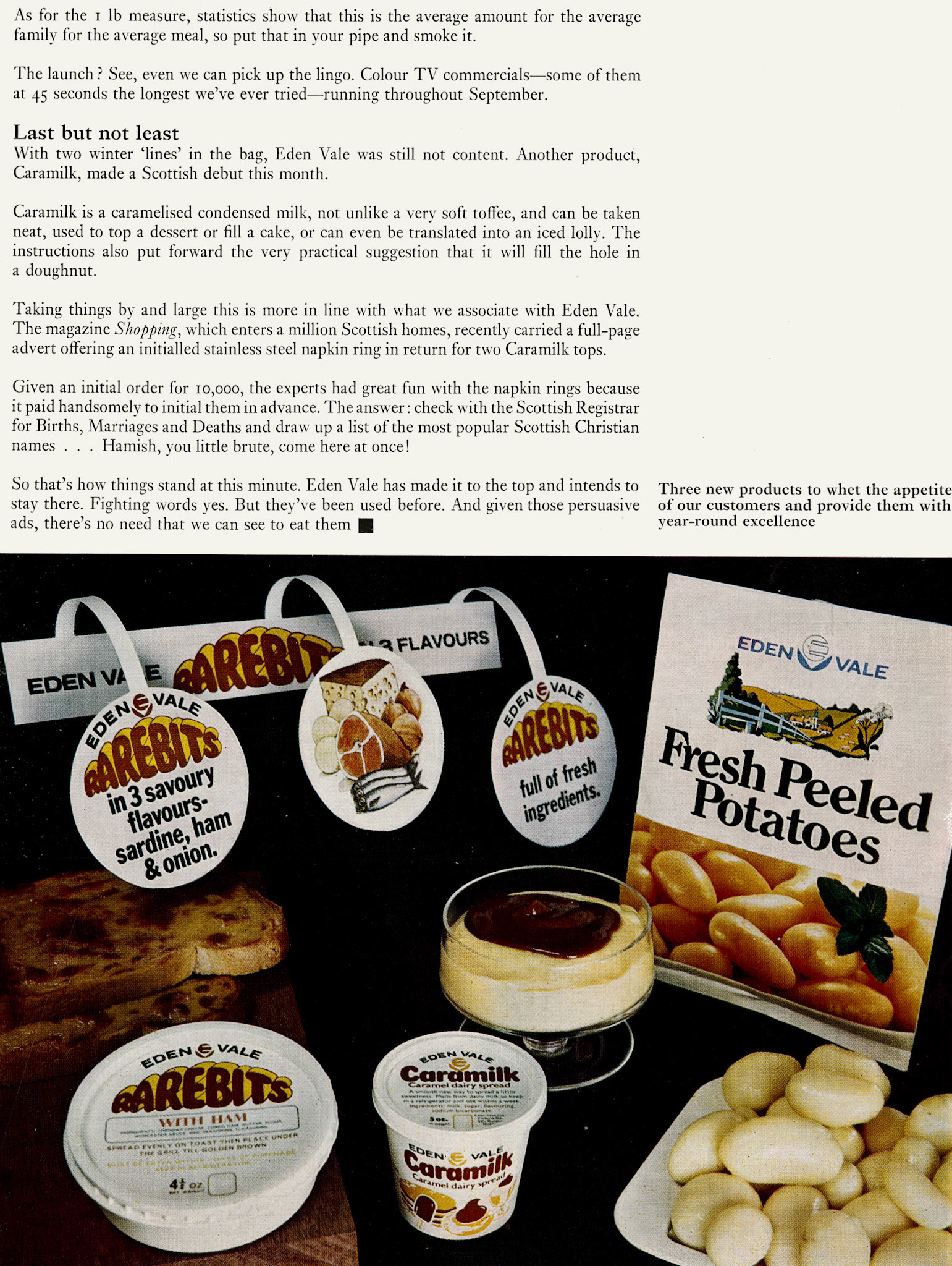 1970 Update on Eden Vale, now a national supplier of dairy products. (Express News Autumn)