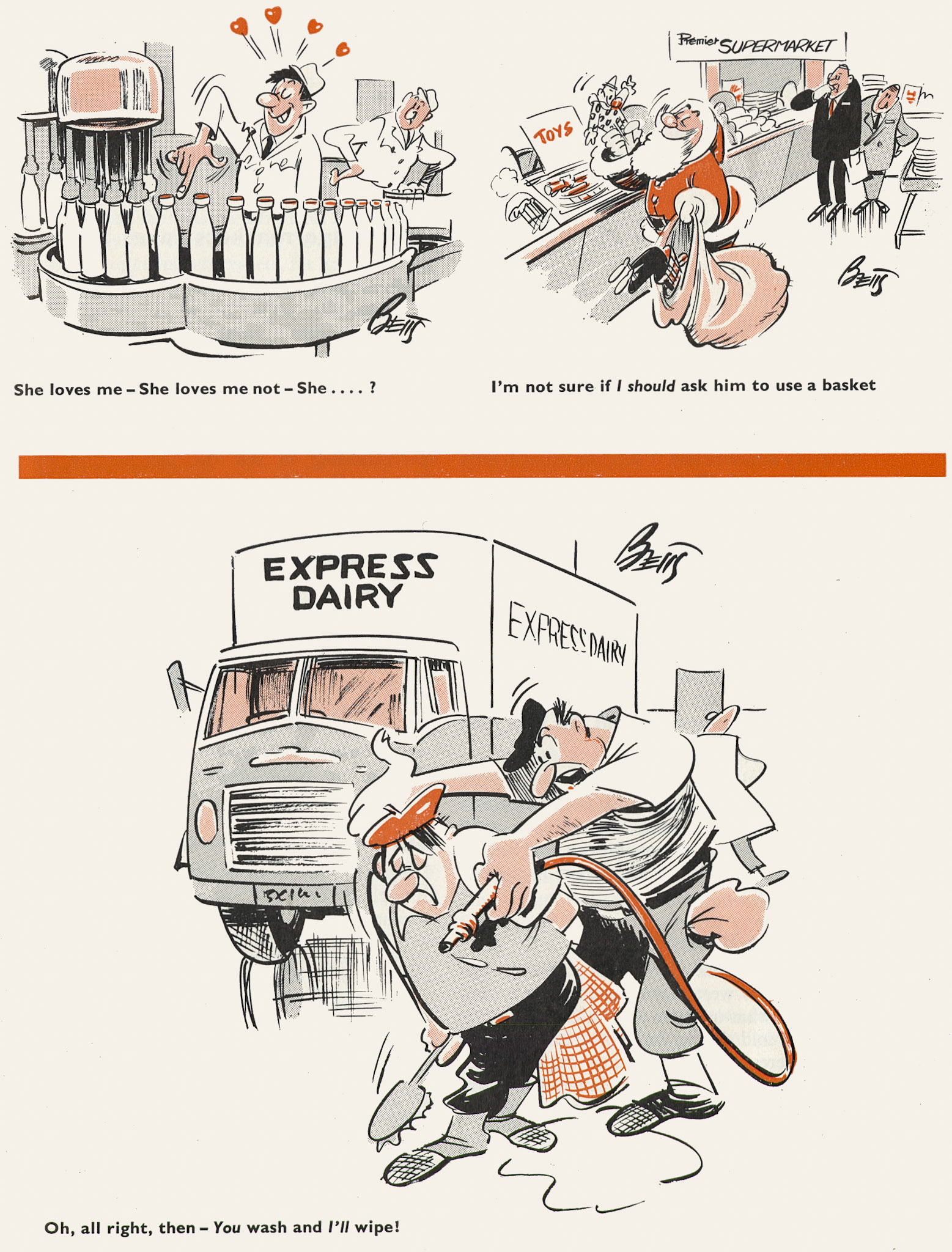 1960 Cartoons by Betts (Express News Christmas)
