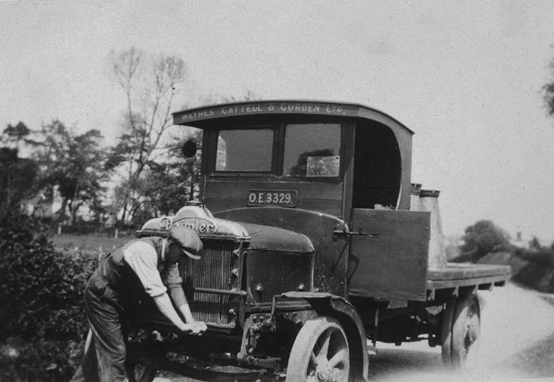 1950's? Minsterley. Daimler Truck - Wathes, Cattell and Gurden Ltd (Courtesy Derek Evans, Pontesbury past and present FB Group)