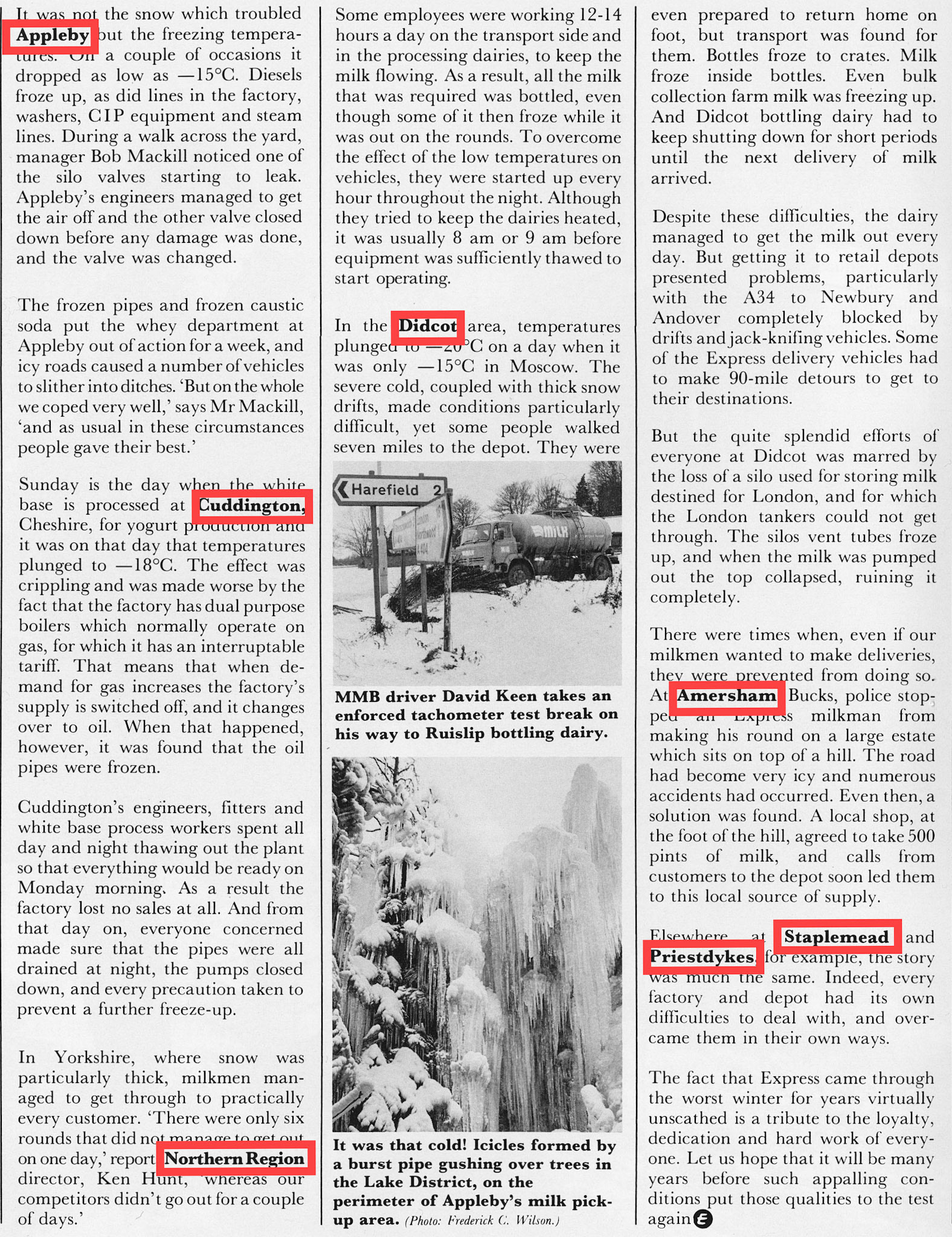 1982 Winter snow all around the UK