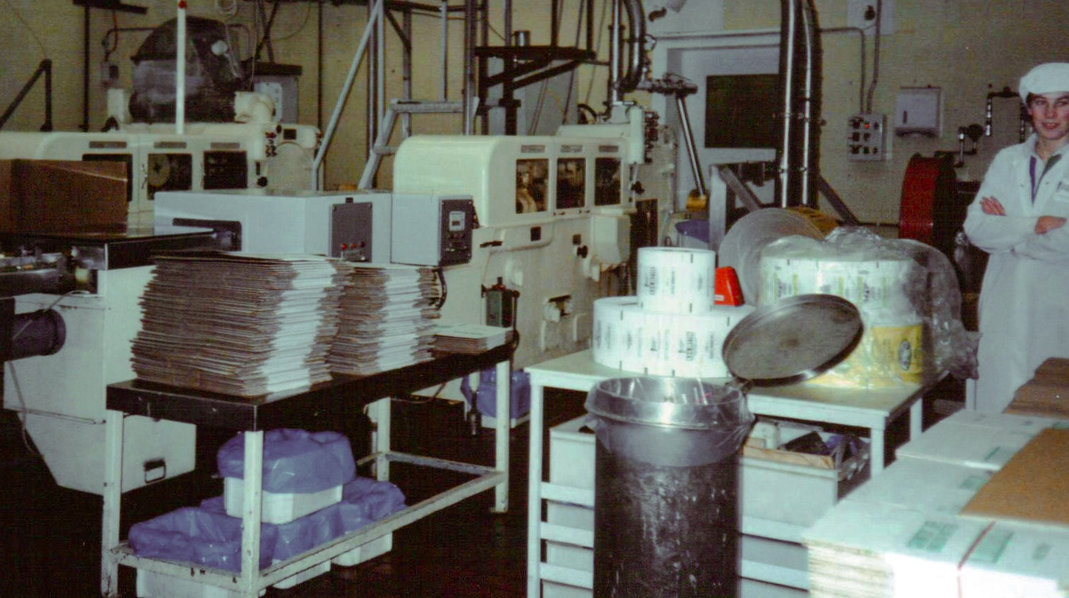 1991 Butter packing with Peta Wakeham at Honiton prior to closure (Courtesy Wendy Hawker)