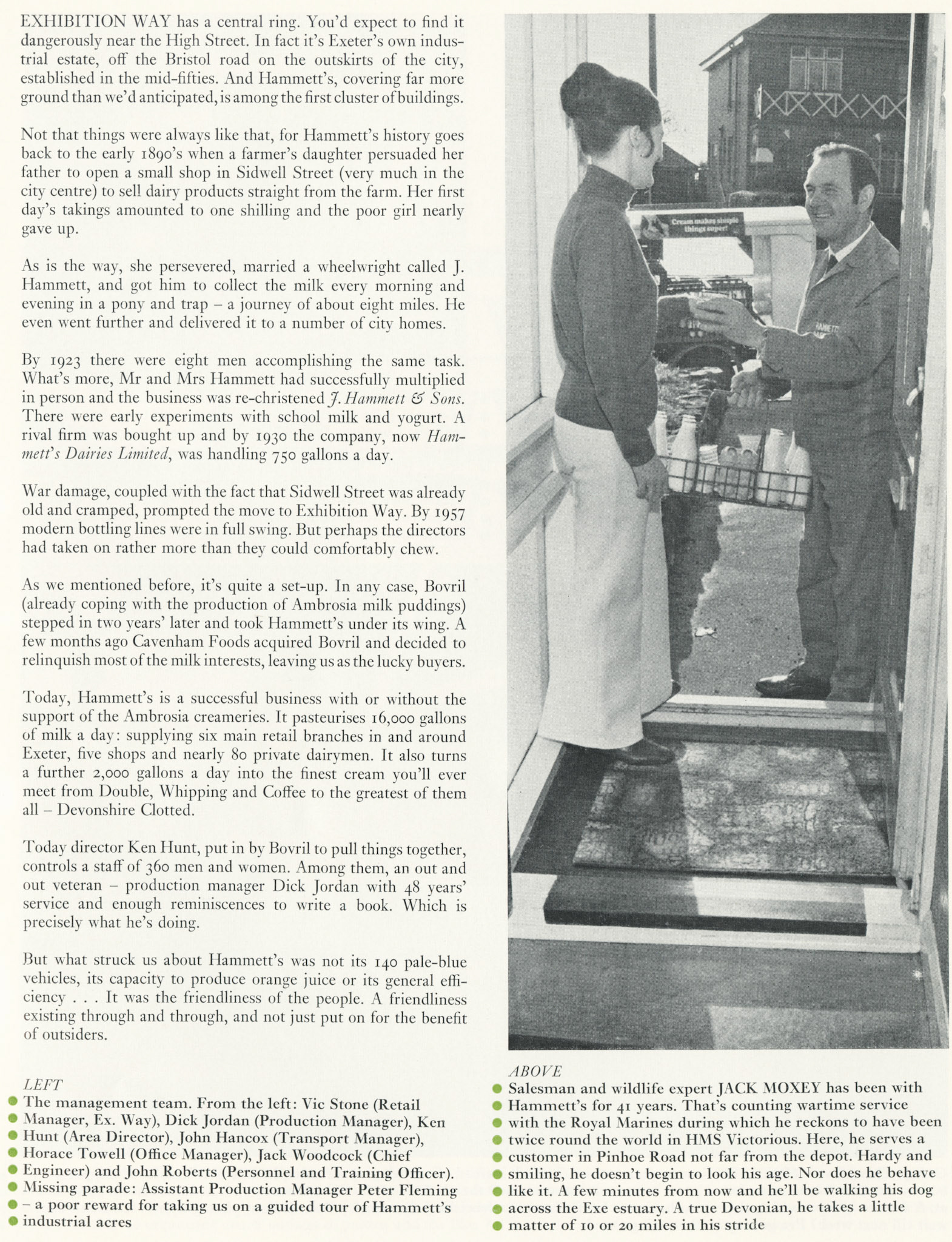 1972 - A Close-up of Hammett's Dairies